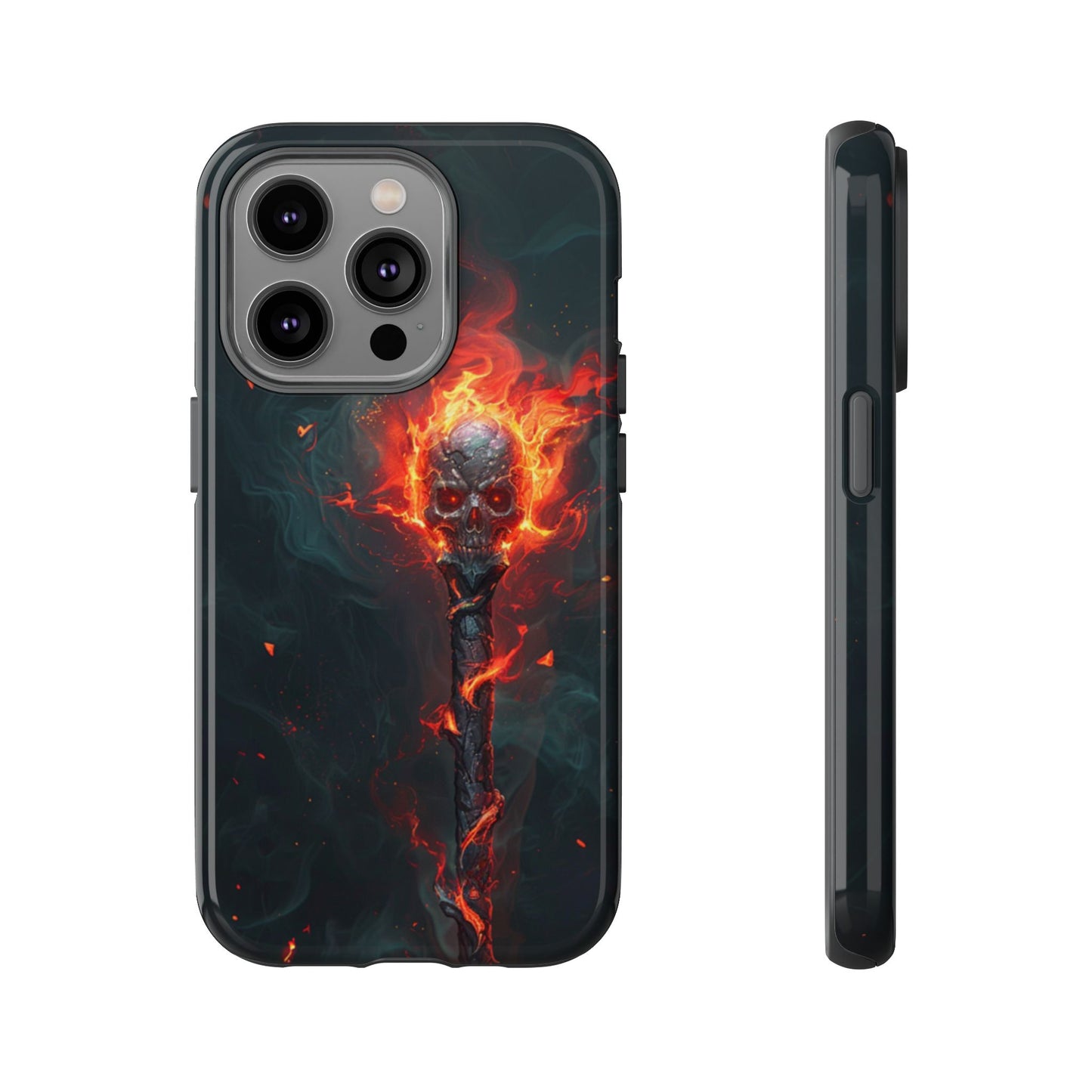 Inferno Skull Staff - Tough iPhone Case