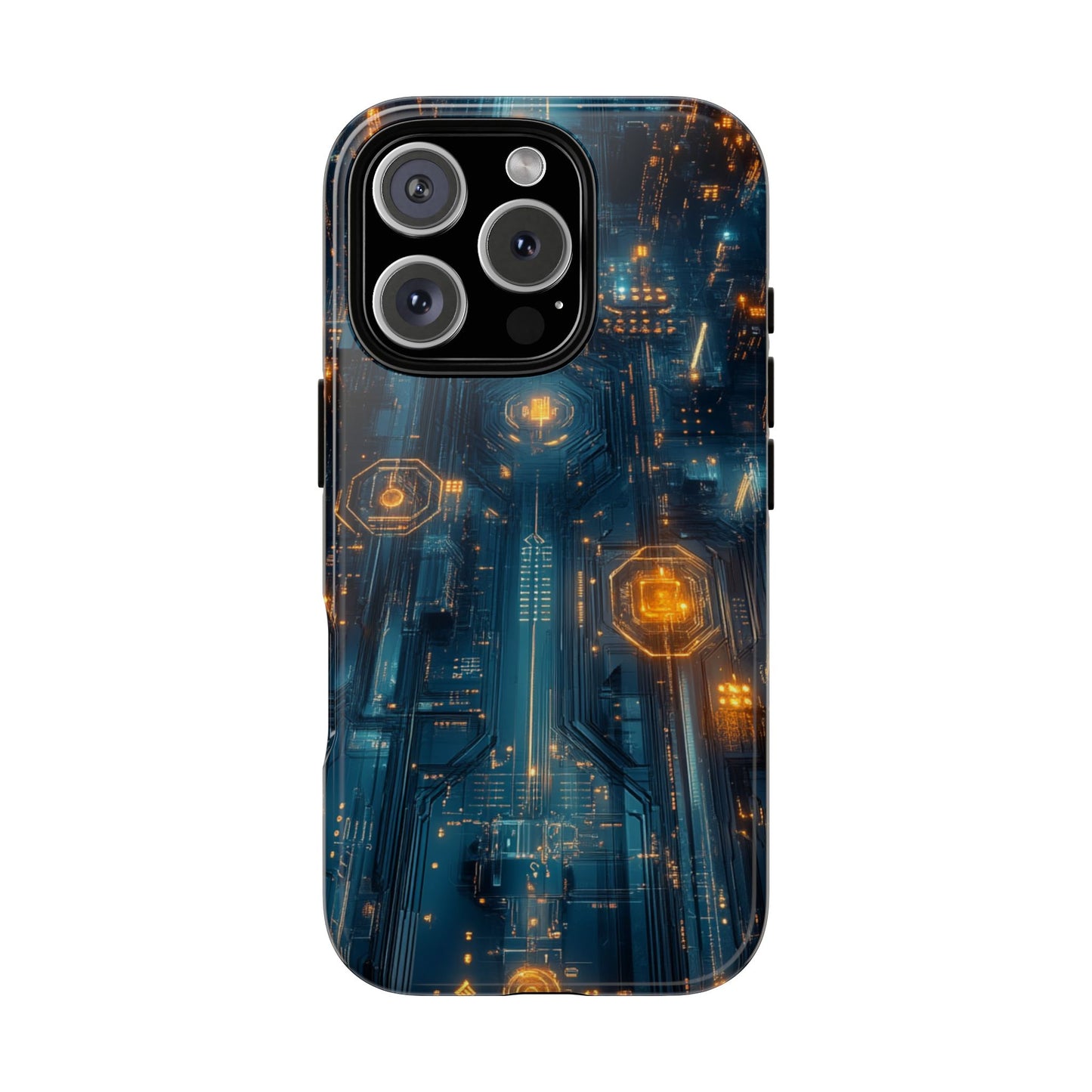 Quantum Neon Skyline – Tough iPhone Case