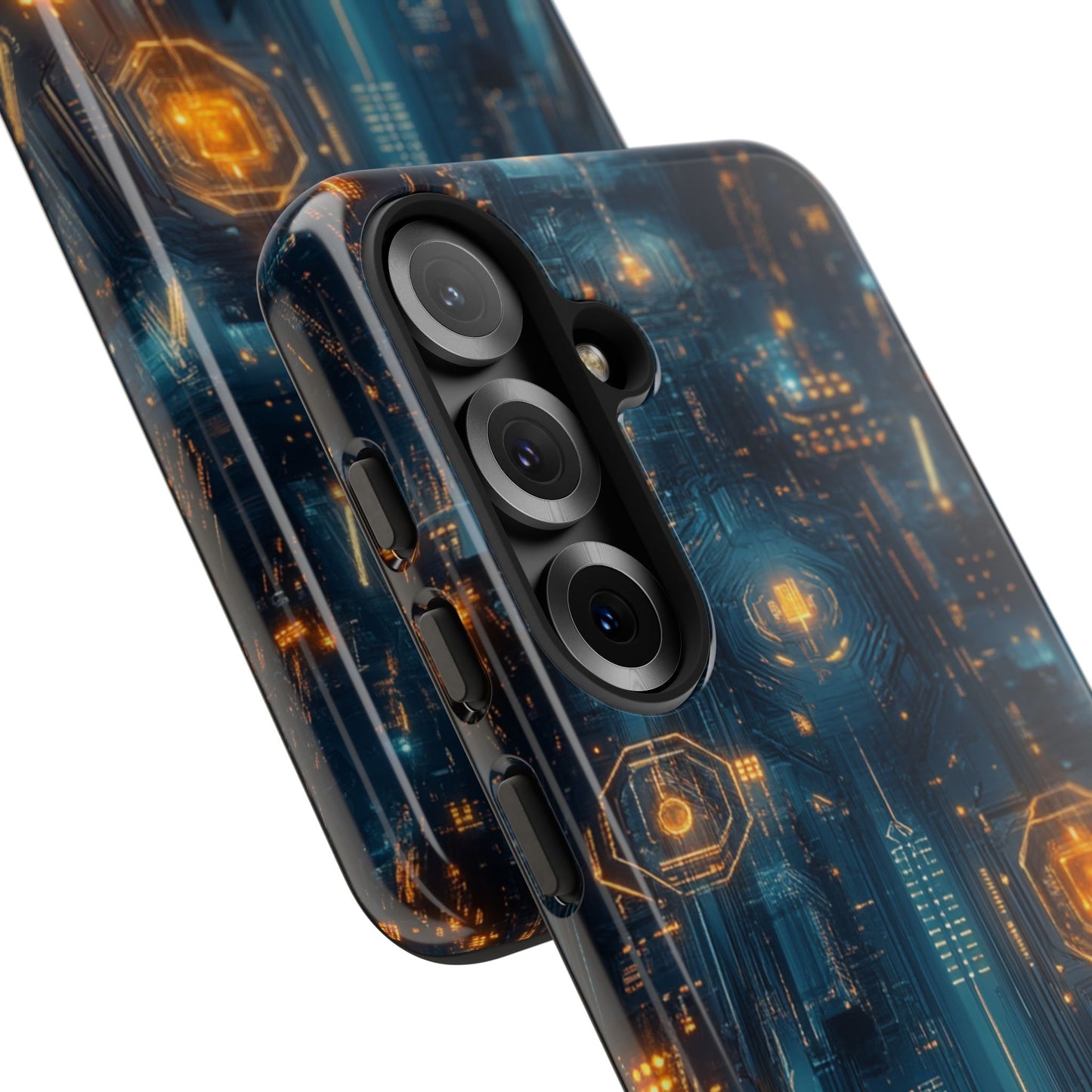 Quantum Neon Skyline – Tough Samsung Galaxy Case