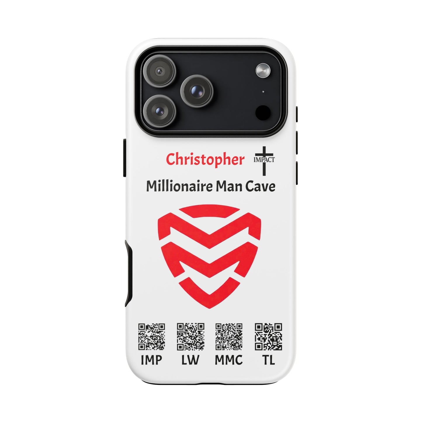 4 QR Codes - Tough Phone Case - Troy - Personalized