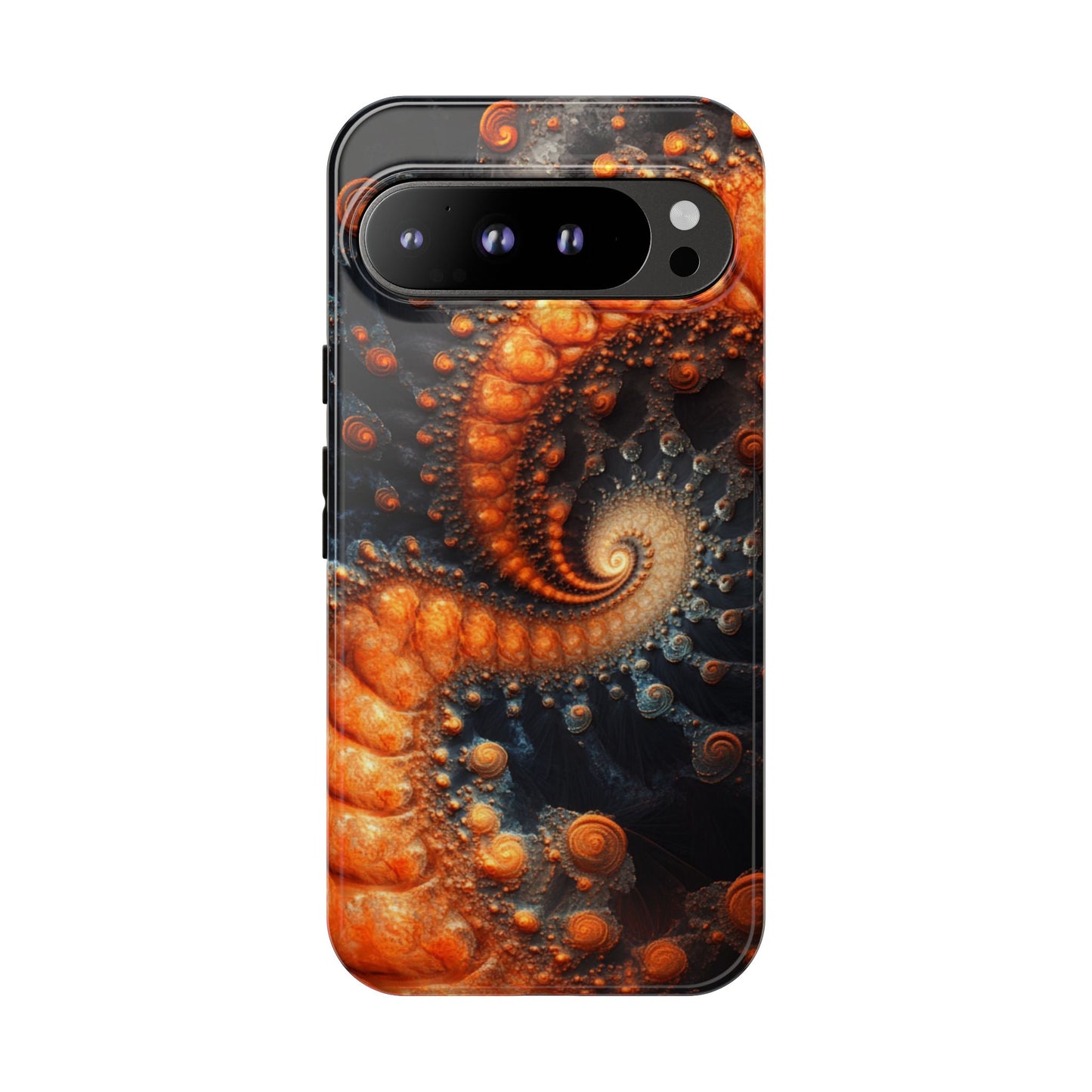 Amber Spiral Fractal – Tough Google Pixel Case