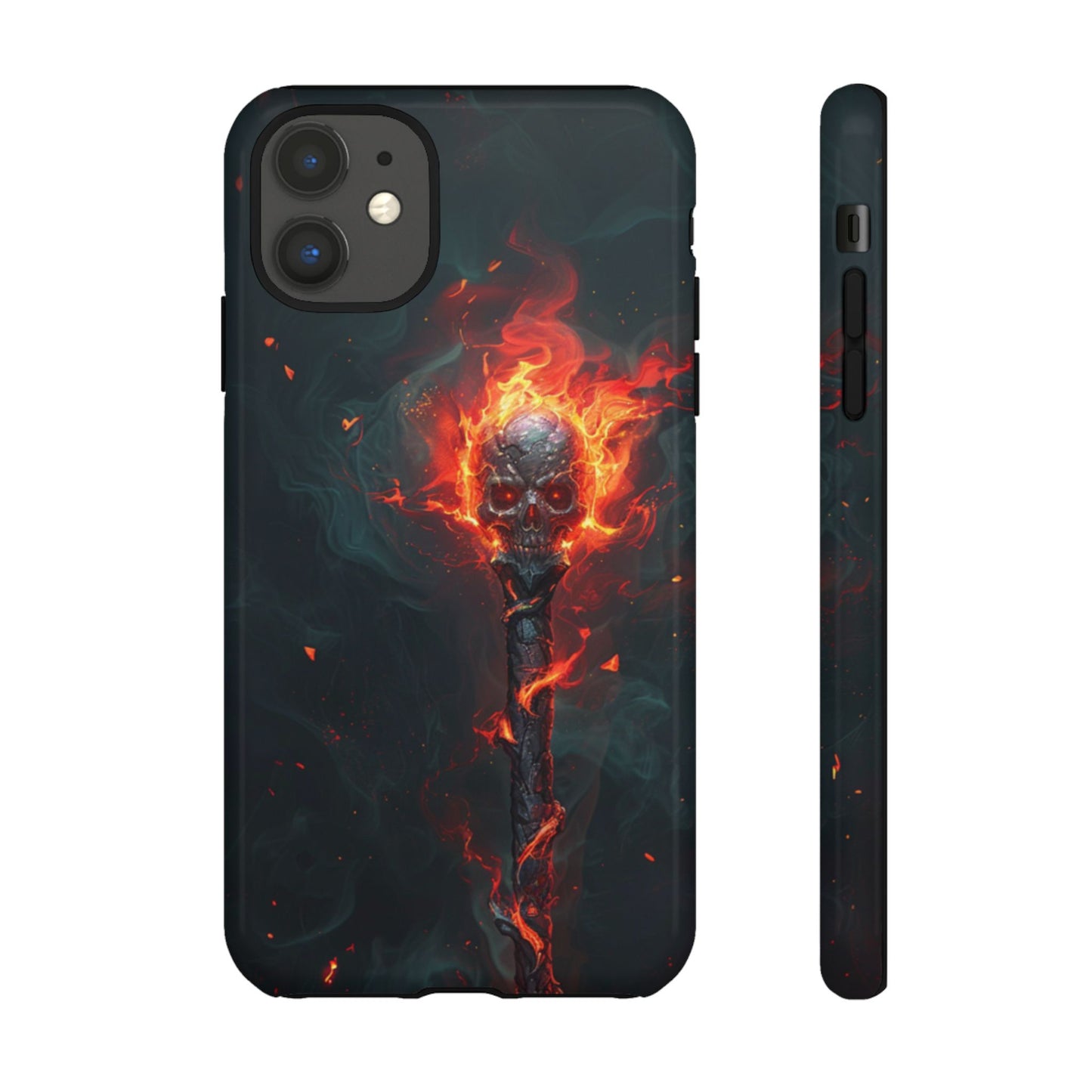 Inferno Skull Staff - Tough iPhone Case