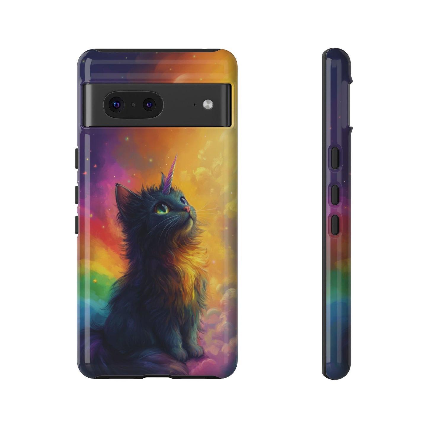 Rainbow Unicorn Cat Phone Case – iPhone, Google Pixel, Samsung Galaxy