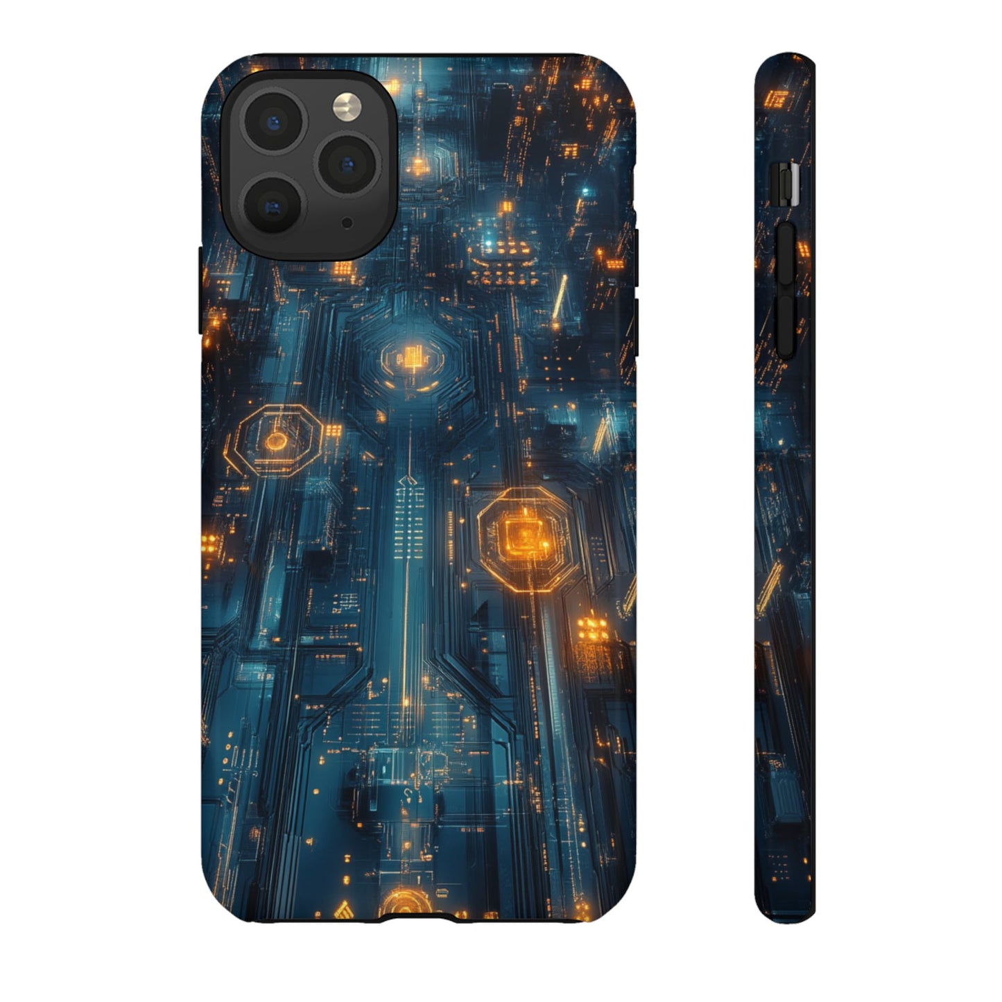 Quantum Neon Skyline – Tough iPhone Case