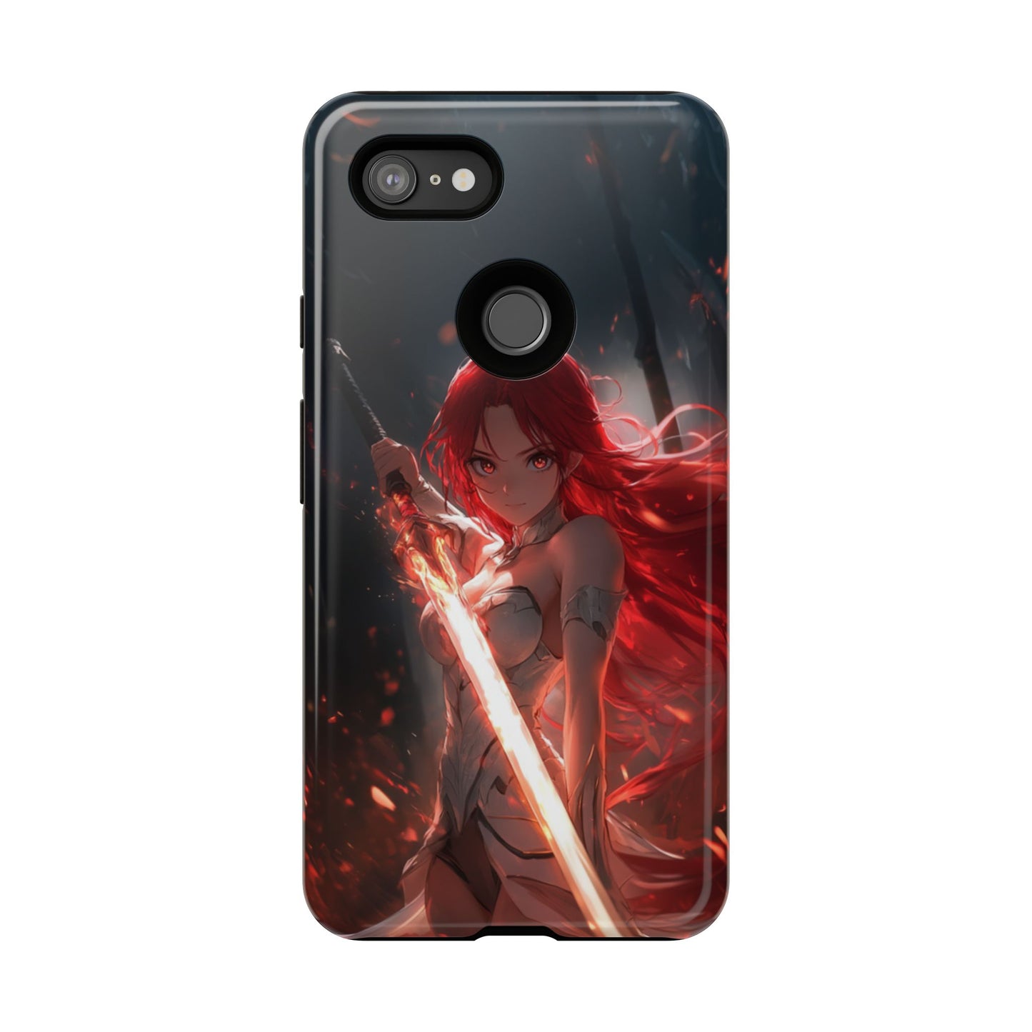 Crimson Ember Warrior – Tough Google Pixel Case
