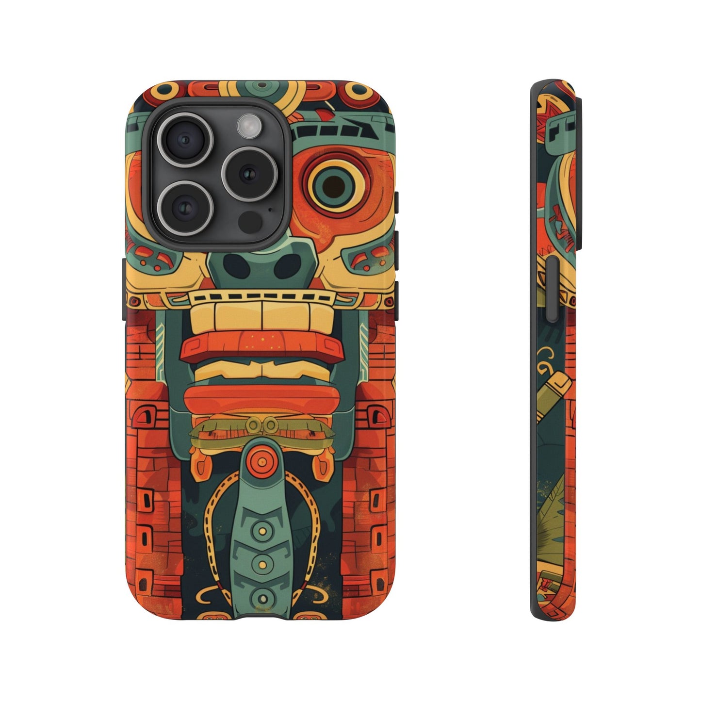 Aztec Totem Mask - Tough iPhone Case