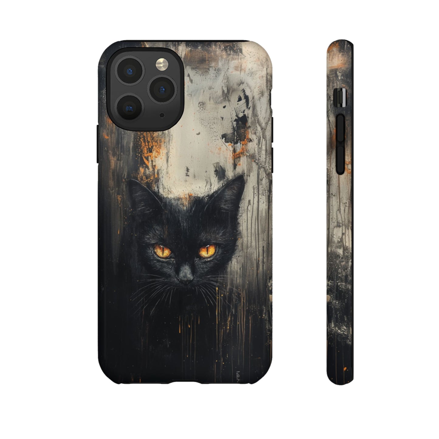 Black Cat Shadow Gaze - Tough iPhone Case