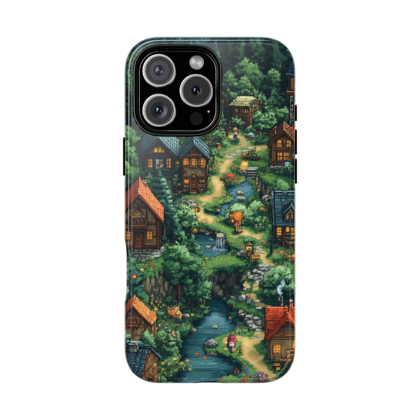 Enchanted Village: Pixel Paradise Phone Case - iPhone, Google Pixel, Samsung Galaxy