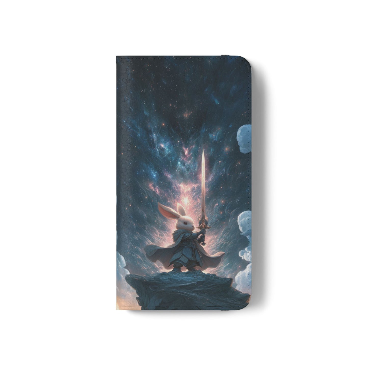 Cosmic Warrior Rabbit - Wallet Flip Case