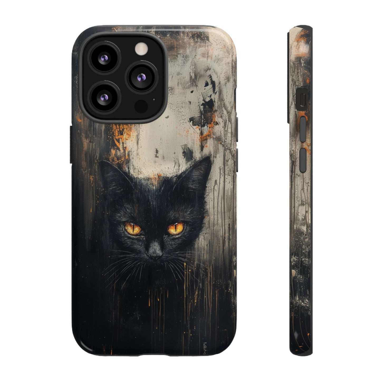 Black Cat Shadow Gaze - Tough iPhone Case