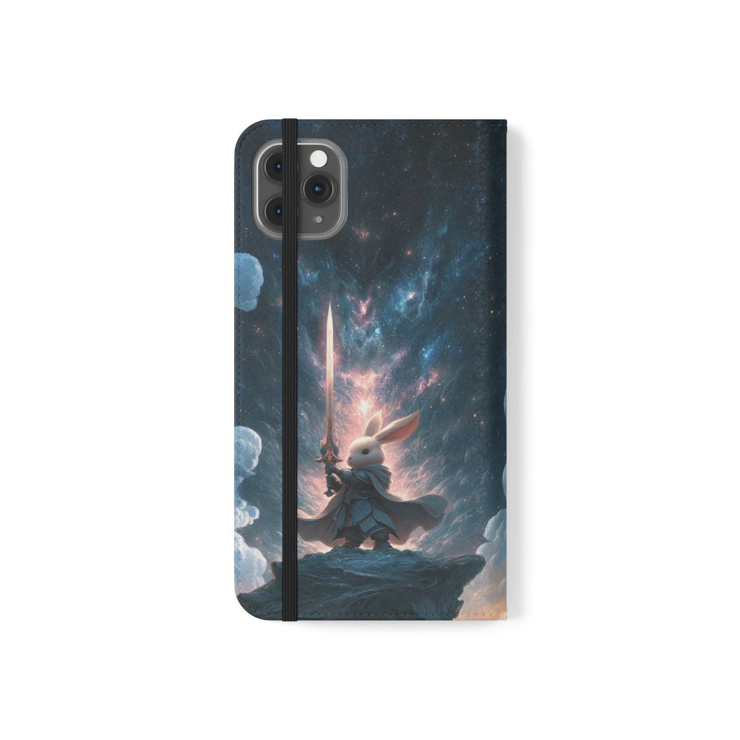 Cosmic Warrior Rabbit - Wallet Flip Case