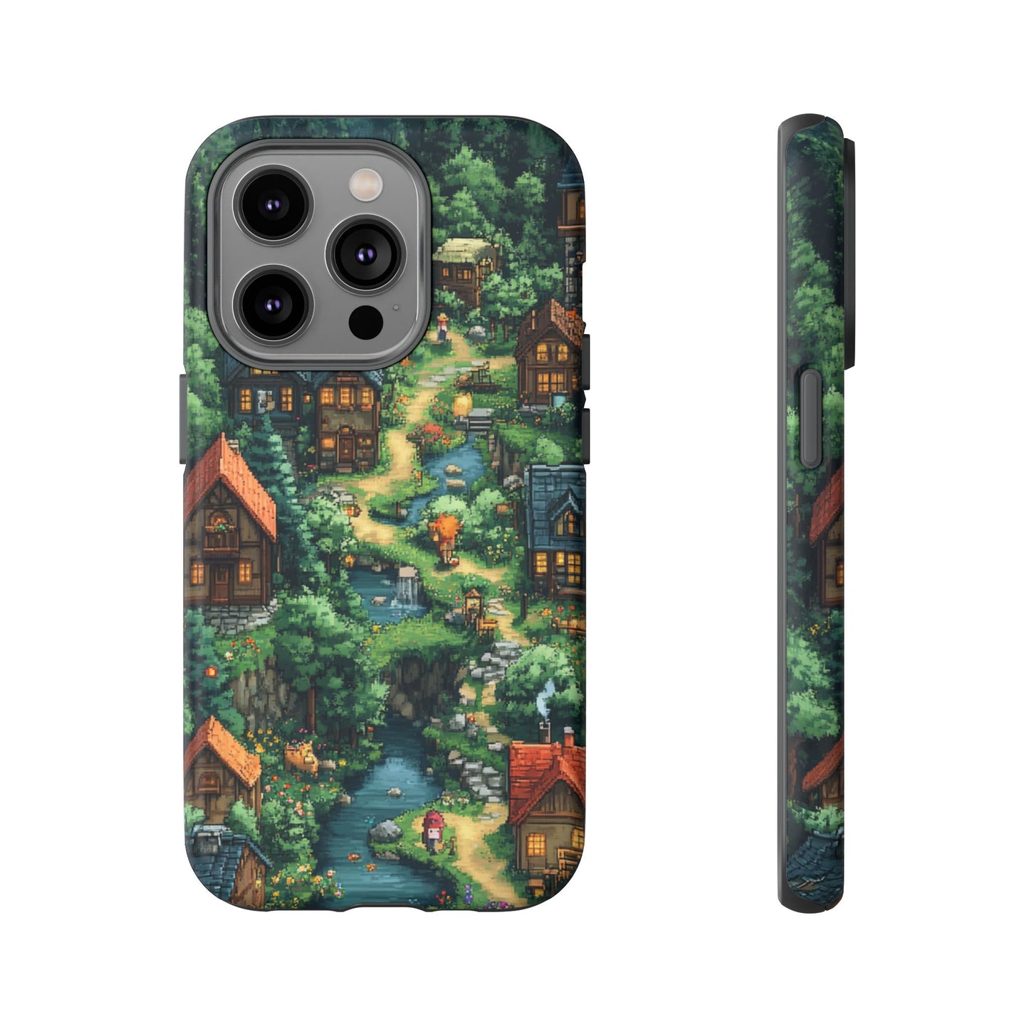 Enchanted Village: Pixel Paradise Phone Case - iPhone, Google Pixel, Samsung Galaxy