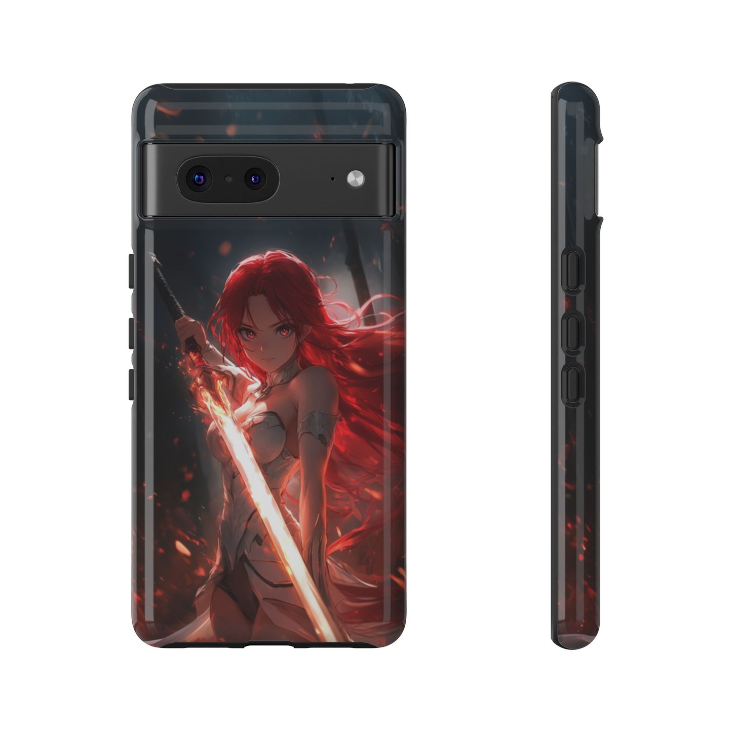 Crimson Ember Warrior – Tough Google Pixel Case