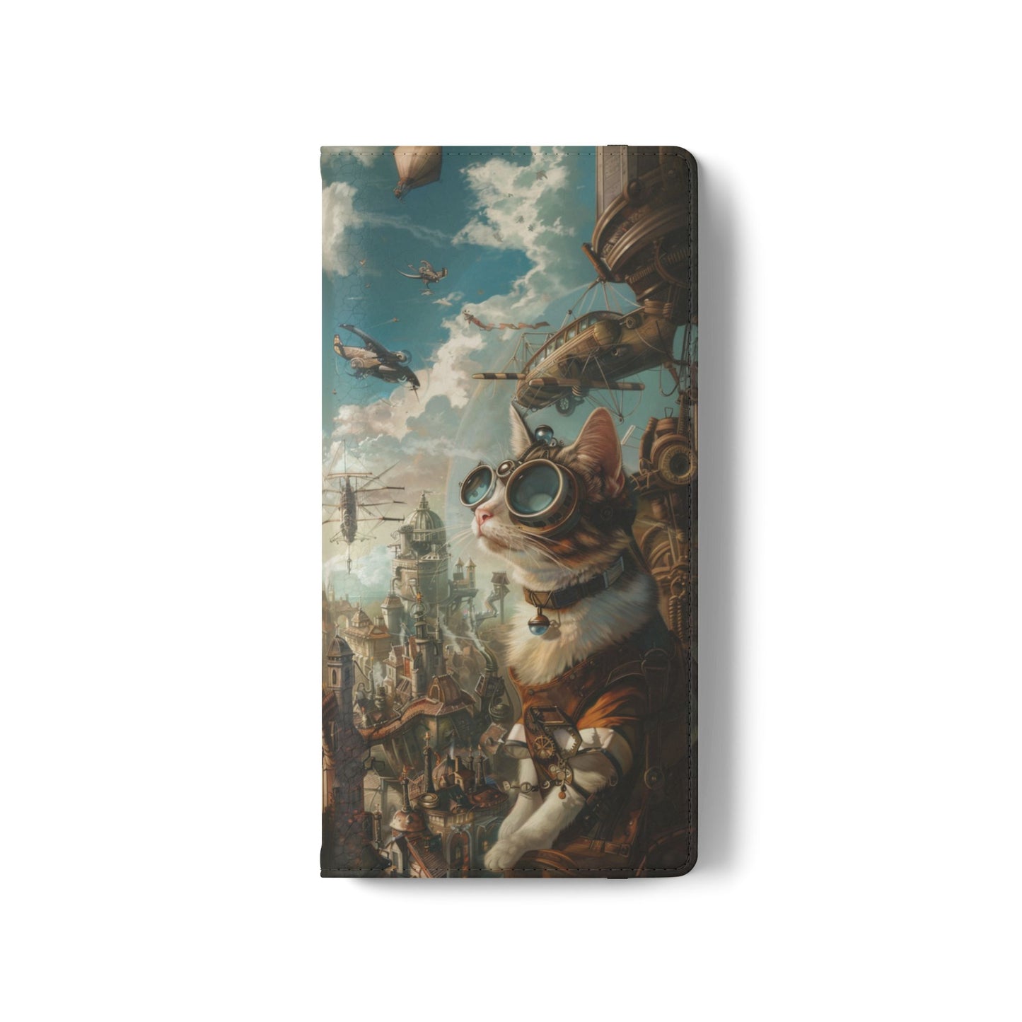 Steampunk Aviator Cat - Wallet Flip Case