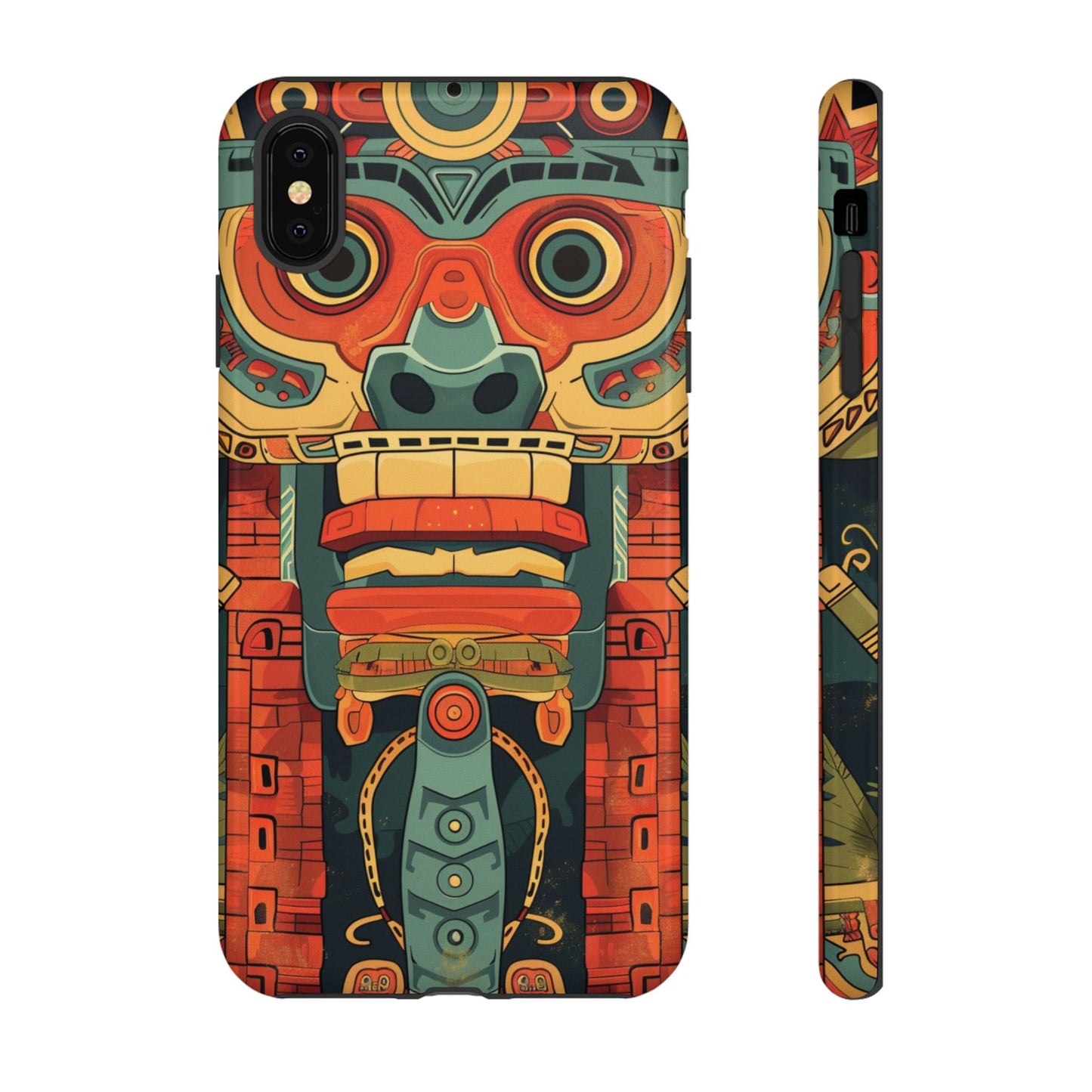 Aztec Totem Mask - Tough iPhone Case
