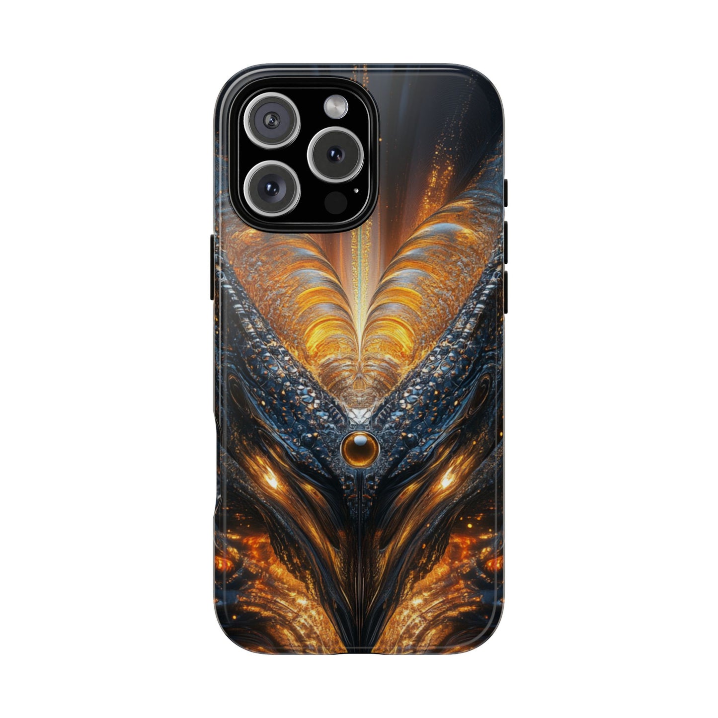 Obsidian Flare Fractal – Tough iPhone Case