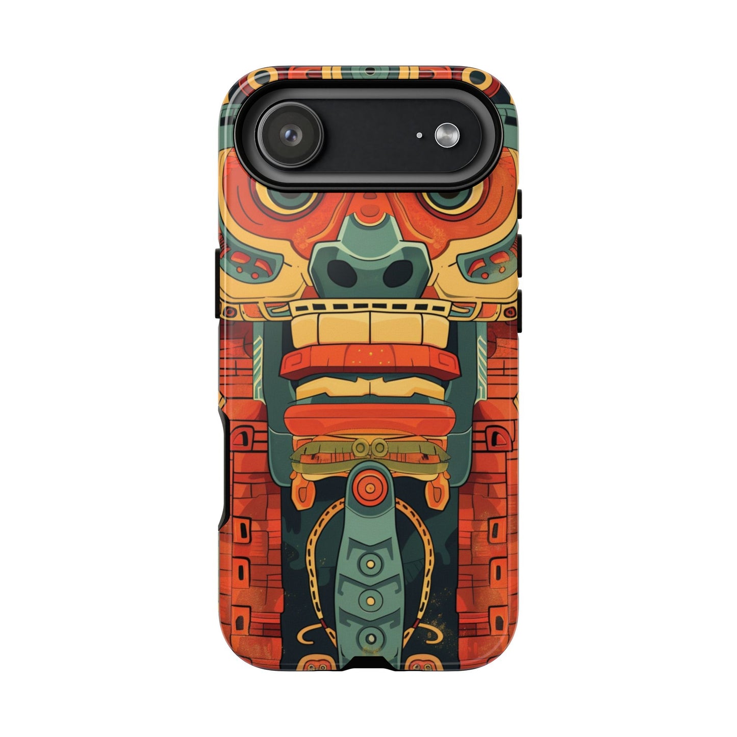 Aztec Totem Mask - Tough iPhone Case
