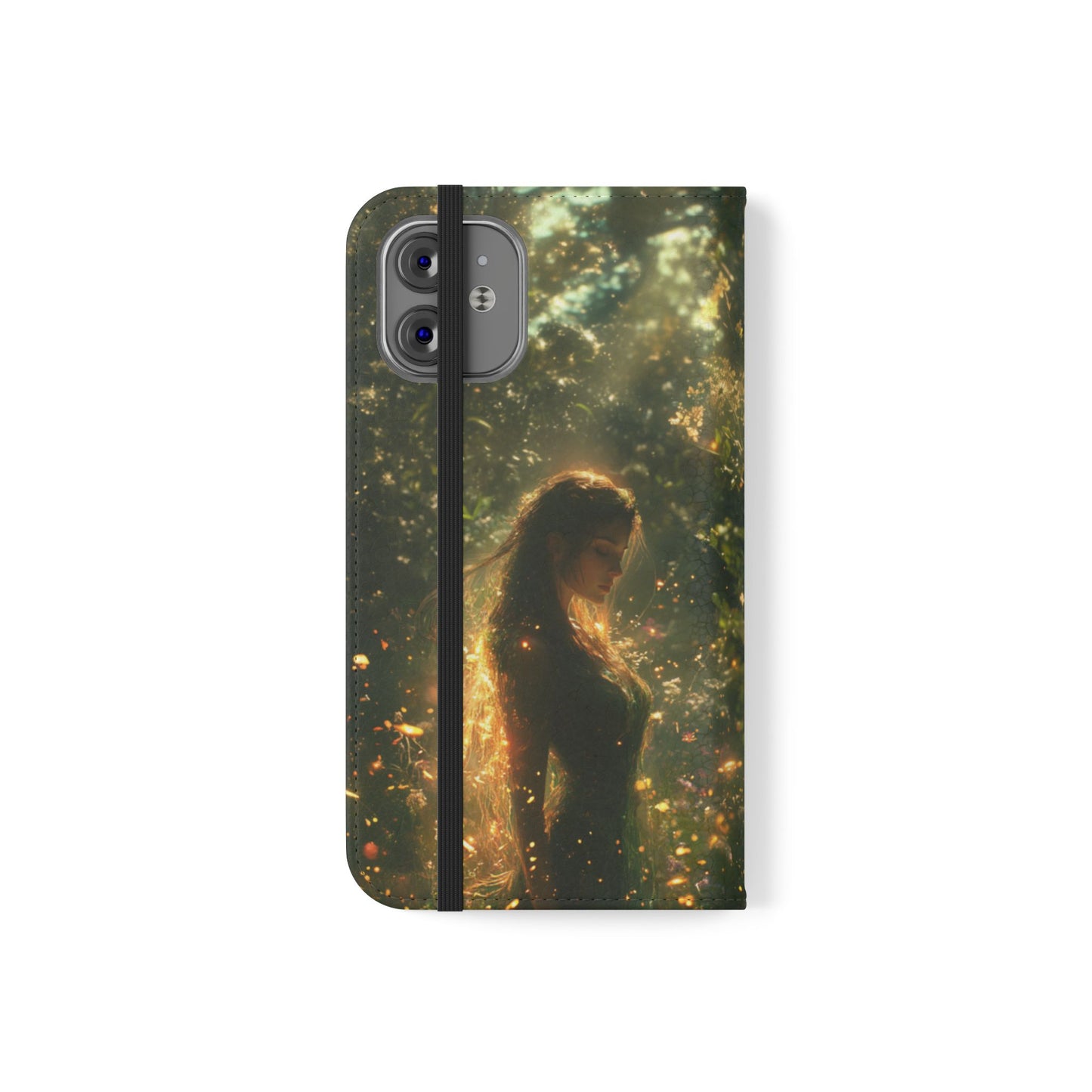 Forest Goddess Golden Light Meadow - Wallet Flip Case
