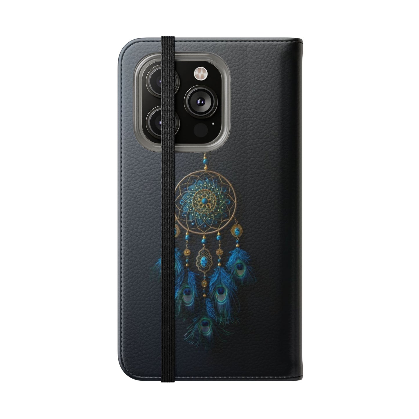 Peacock Feather Dreamcatcher - Wallet Flip Case
