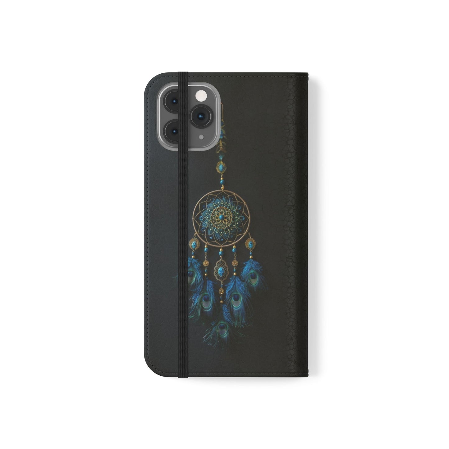 Peacock Feather Dreamcatcher - Wallet Flip Case