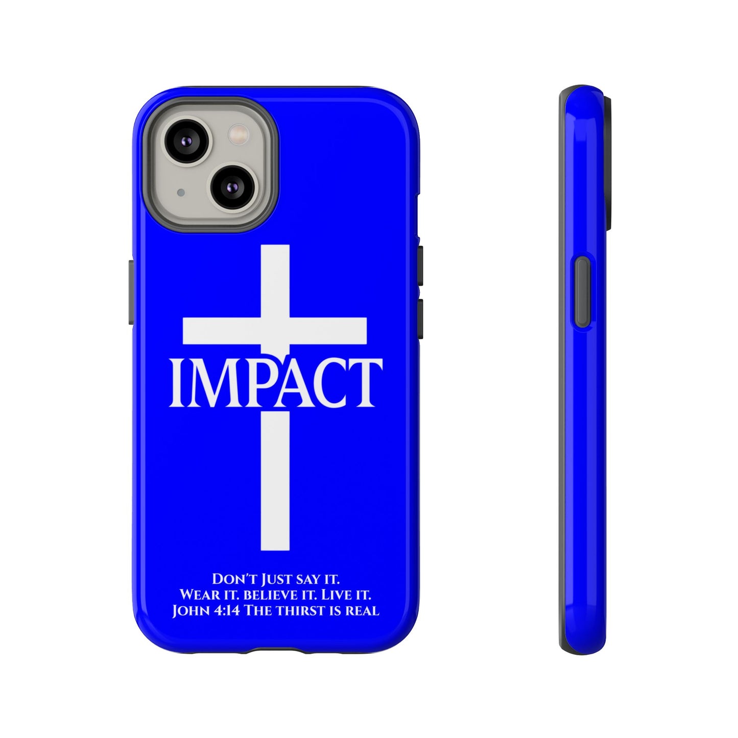 Impact Blue - Tough iPhone Case