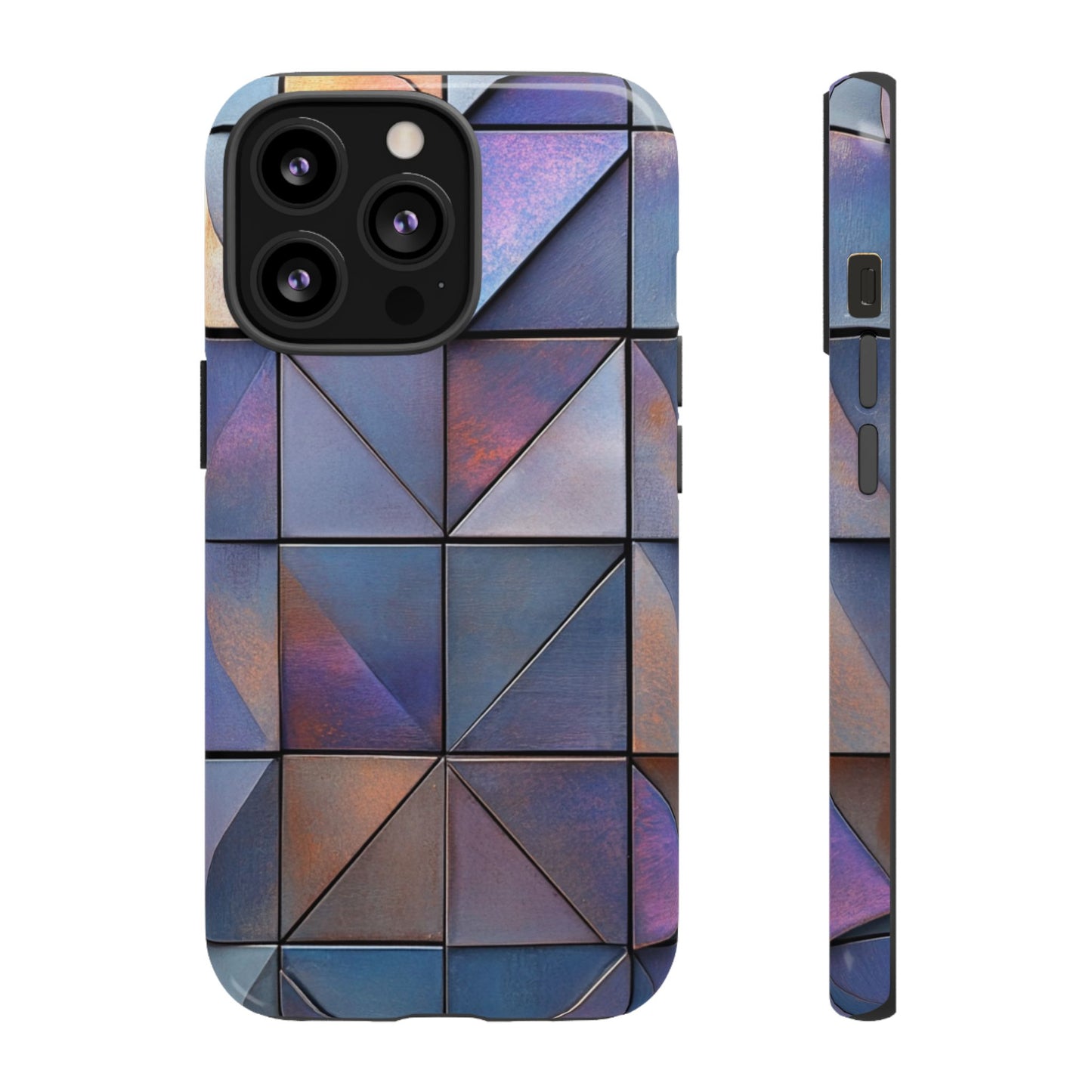 Iridescent Geometric Triangles Phone Case - iPhone, Samsung Galaxy, Google Pixel