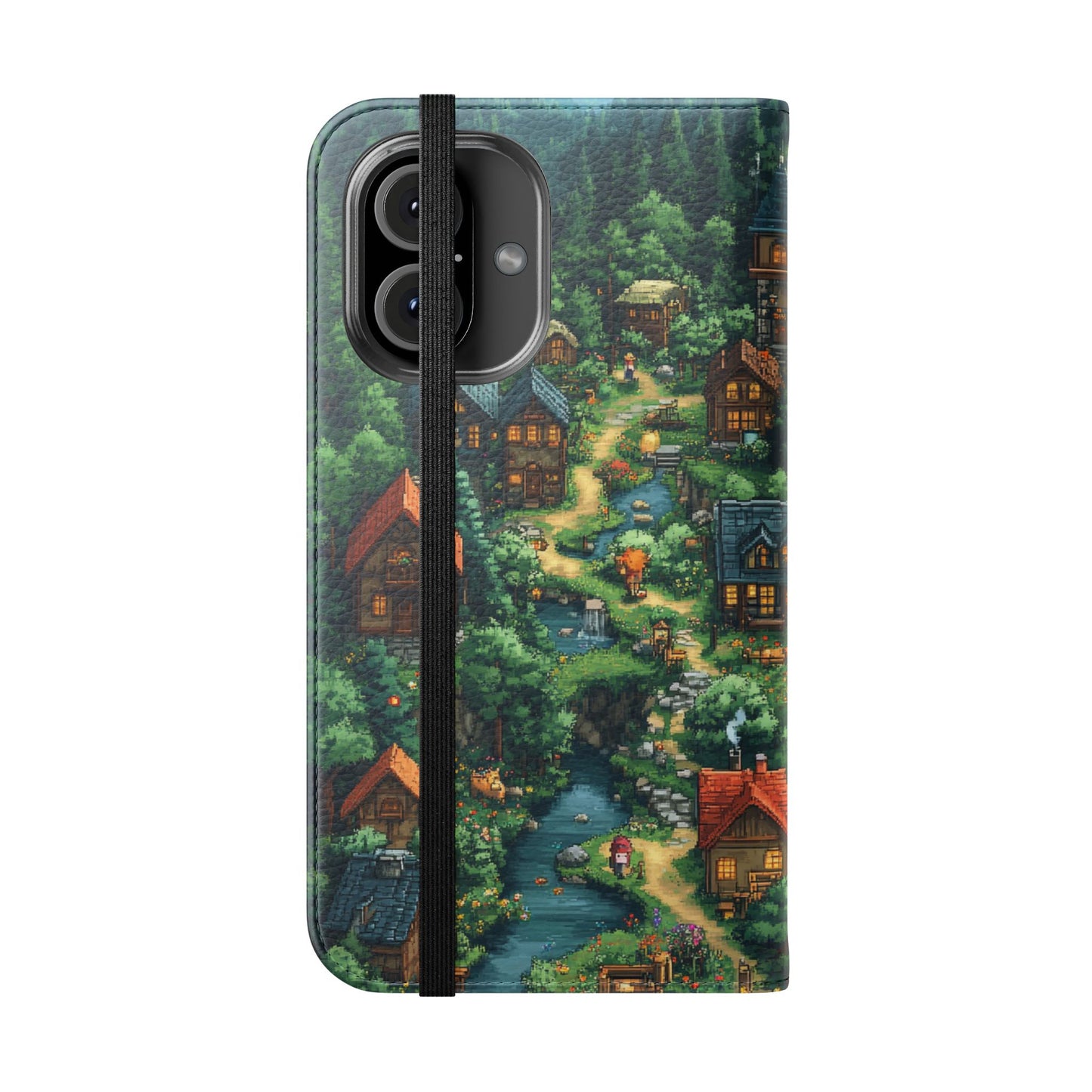 Pixel Forest Hamlet - Wallet Flip Case