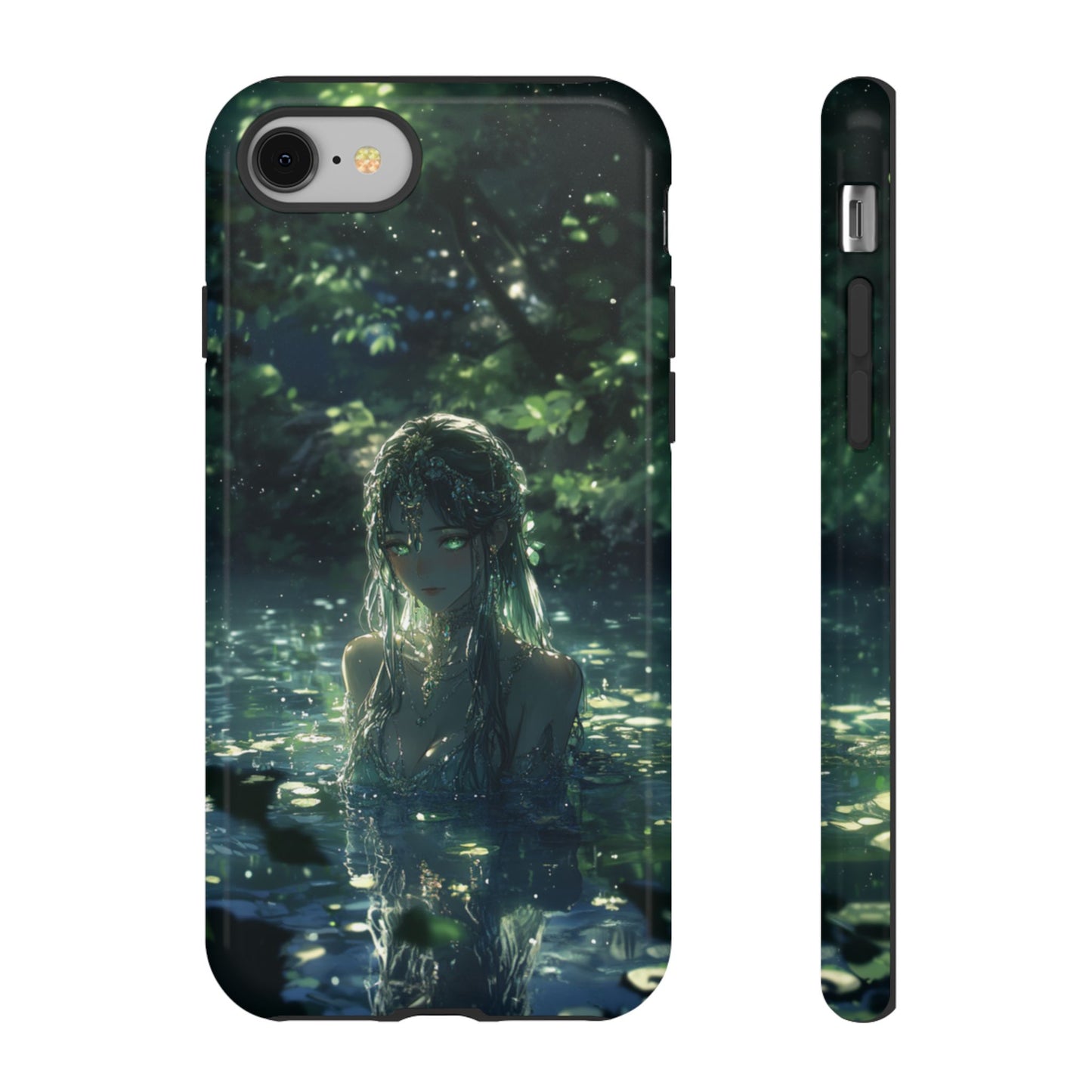 Forest Water Nymph Green Eyes Pond - Tough iPhone Case
