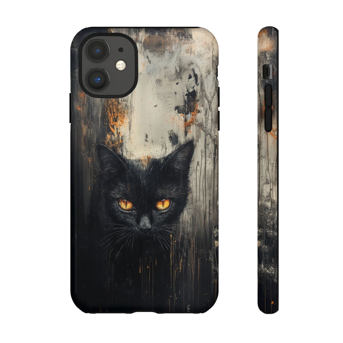 Black Cat Shadow Gaze - Tough iPhone Case