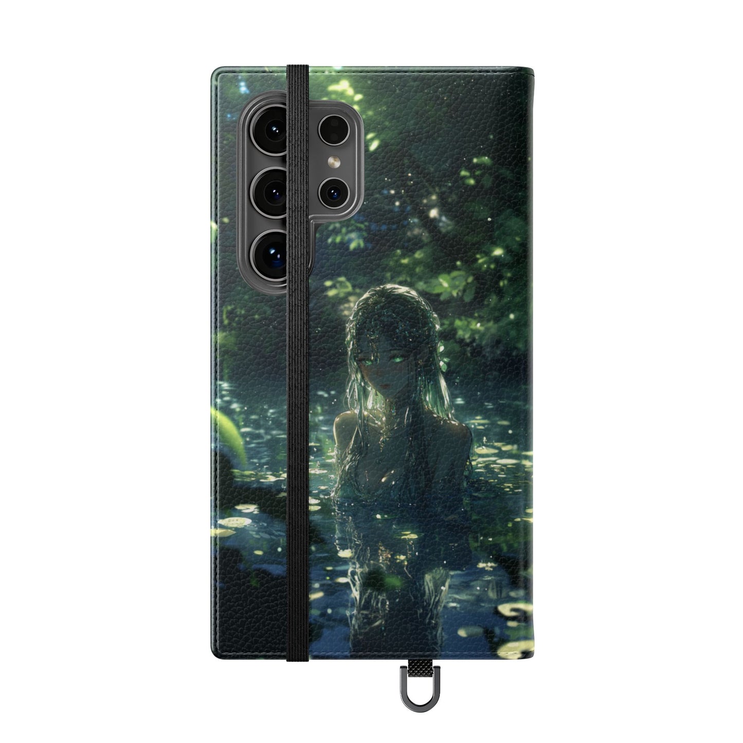 Forest Water Nymph Green Eyes Pond - Wallet Flip Case