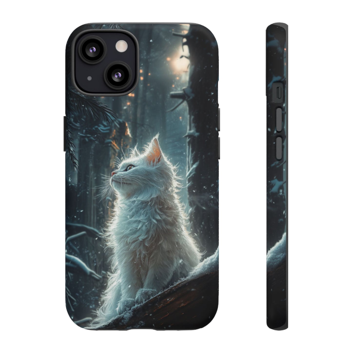 Winter Enchantment White Cat Phone Case - iPhone, Google Pixel, Samsung Galaxy