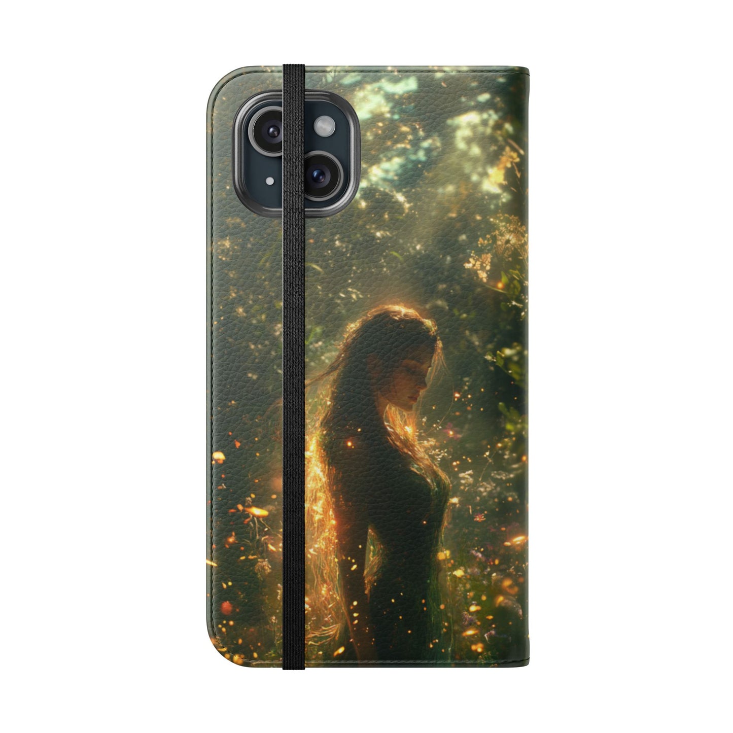 Forest Goddess Golden Light Meadow - Wallet Flip Case