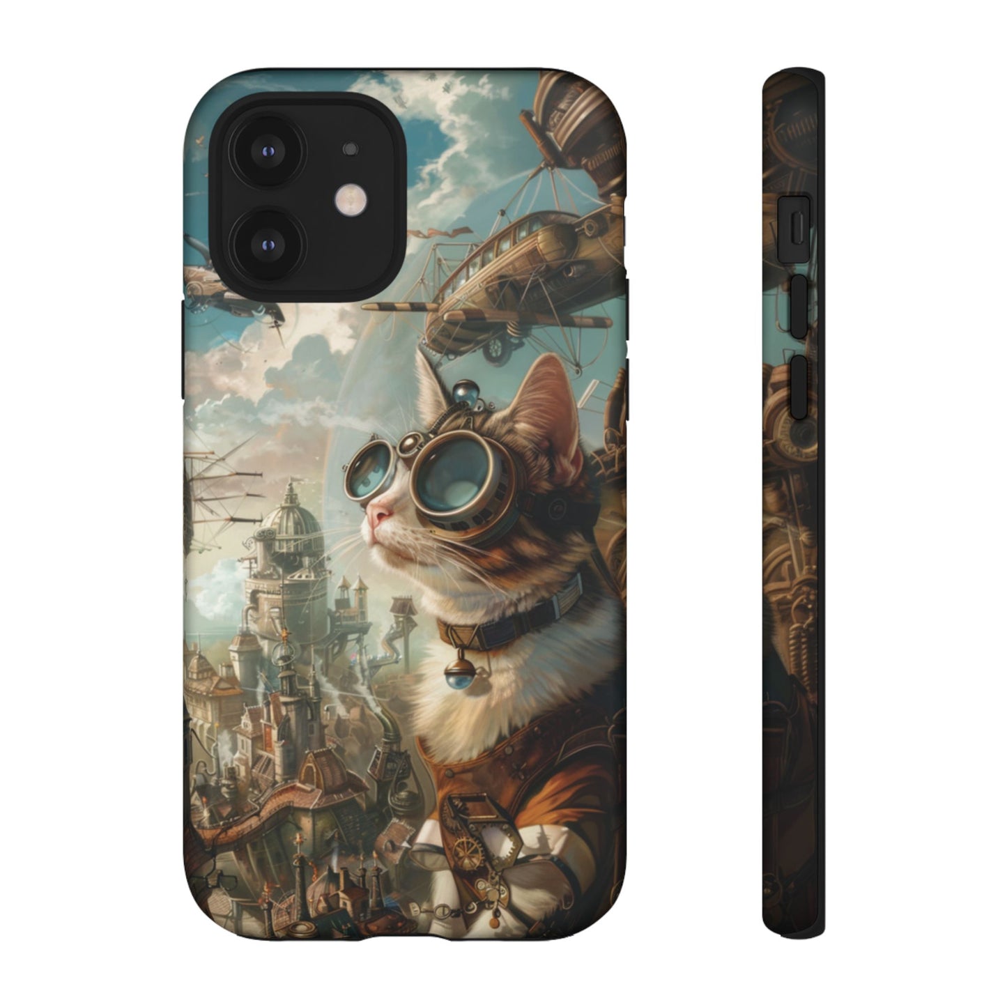 Steampunk Cat Adventurer - iPhone, Google Pixel, Samsung Galaxy