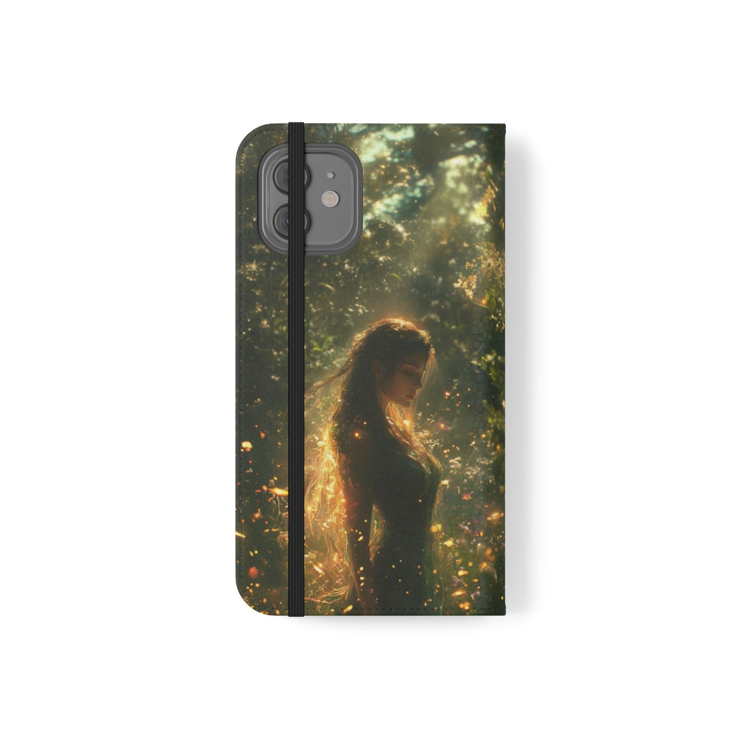 Forest Goddess Golden Light Meadow - Wallet Flip Case