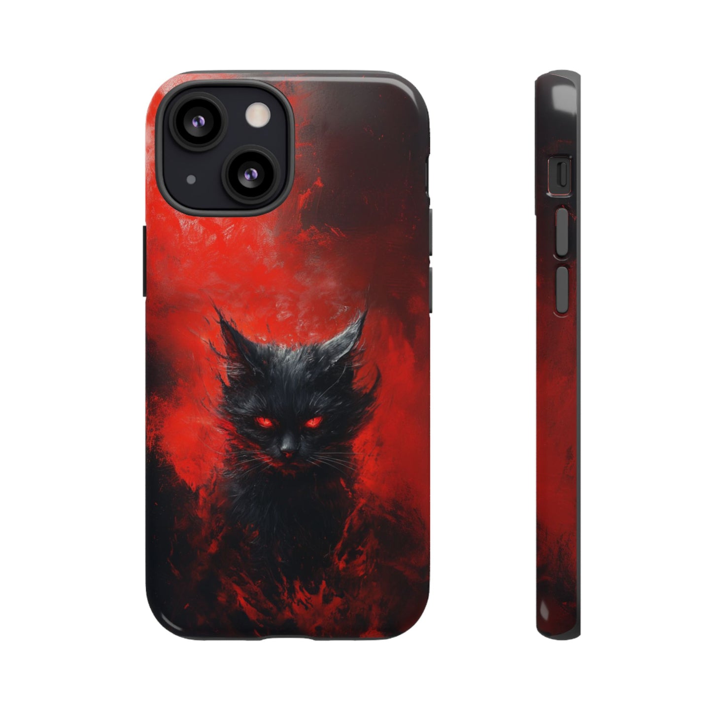 Fire Demon Black Cat - Tough iPhone Case