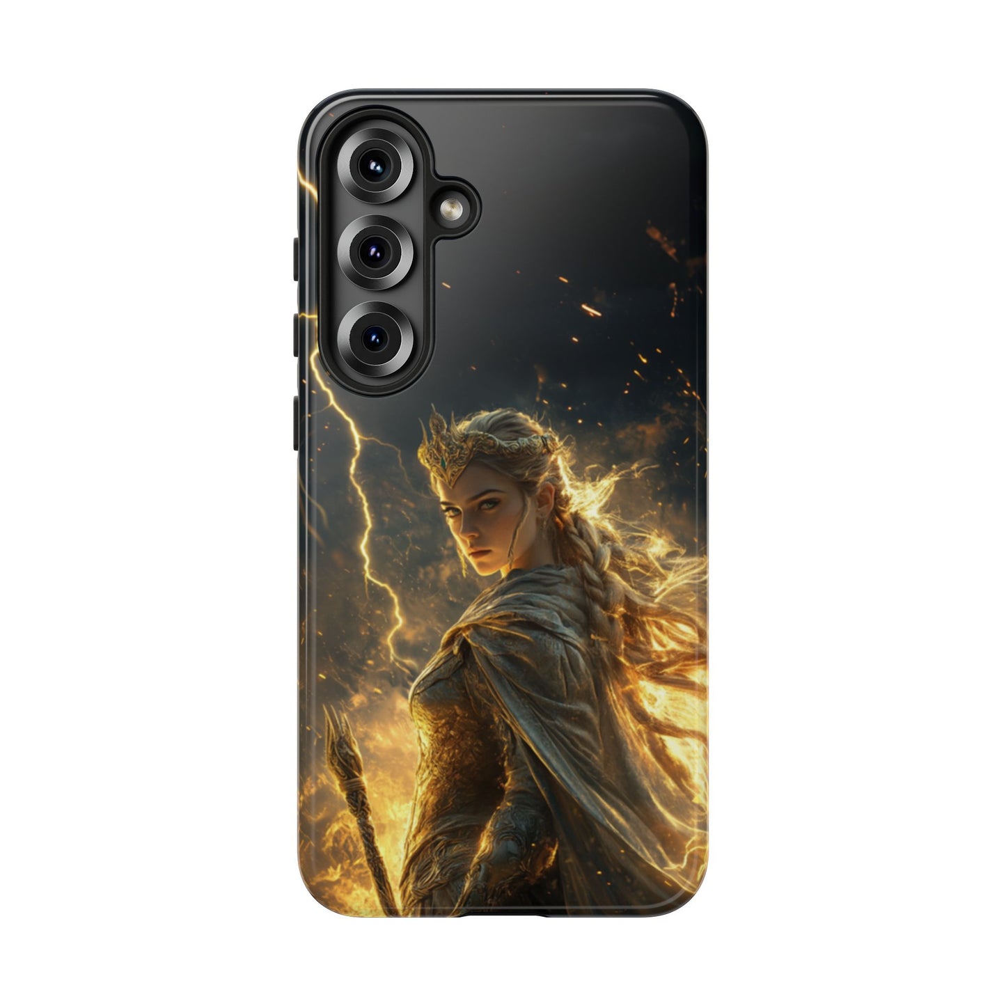 Elf Queen Golden Lightning Storm Crown - Tough Samsung Galaxy Case
