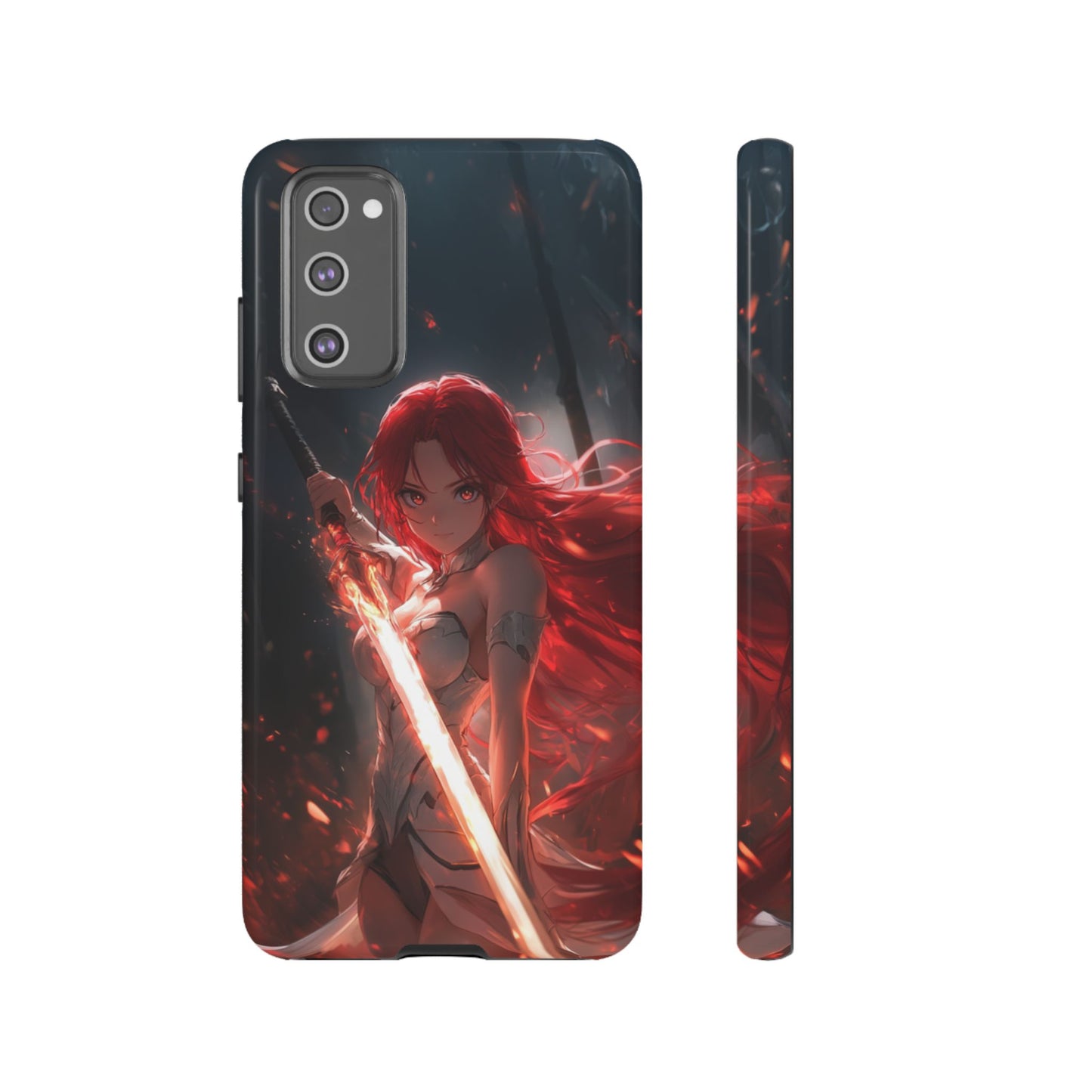 Crimson Ember Warrior – Tough Samsung Galaxy Case