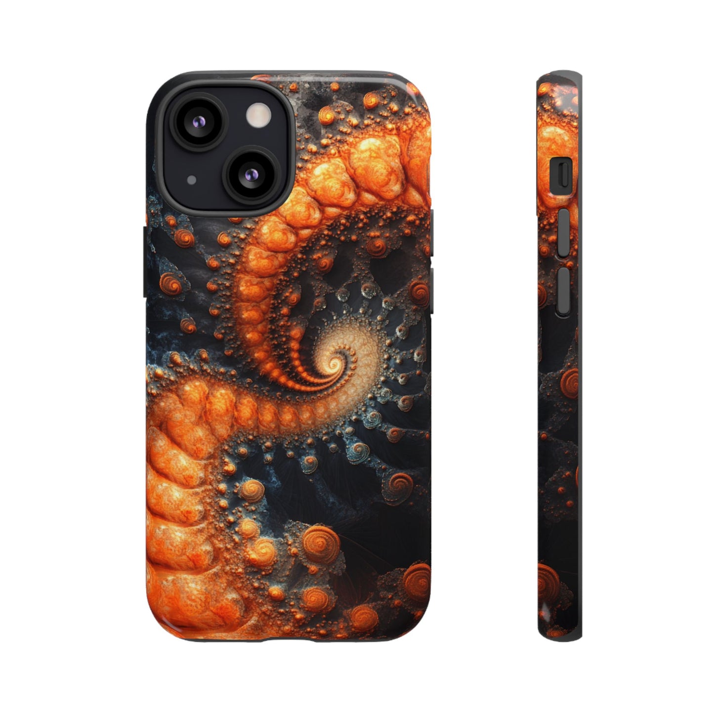 Amber Spiral Fractal – Tough iPhone Case