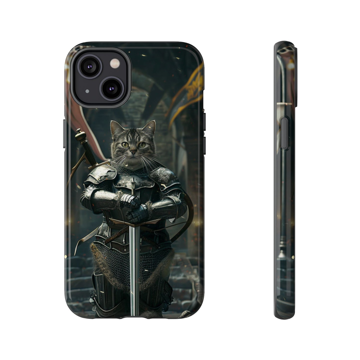 Knight Cat in Armor - iPhone, Google Pixel, Samsung Galaxy