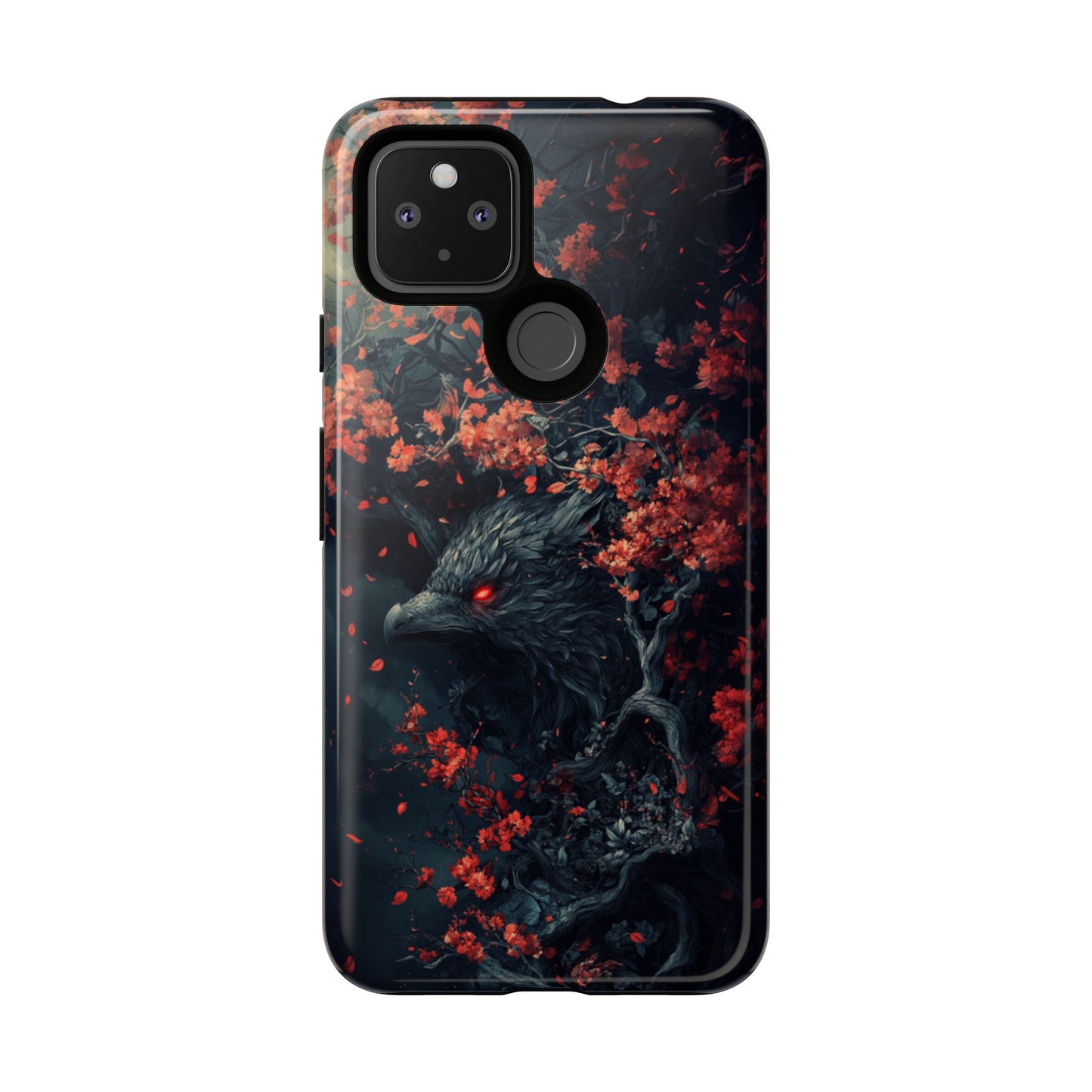Crimson Raven Bloom – Tough Google Pixel Case