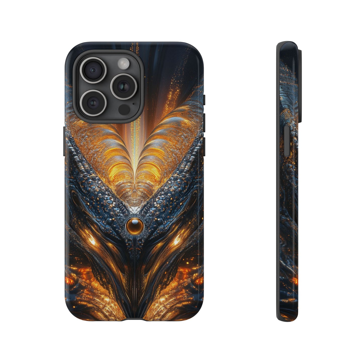 Obsidian Flare Fractal – Tough iPhone Case