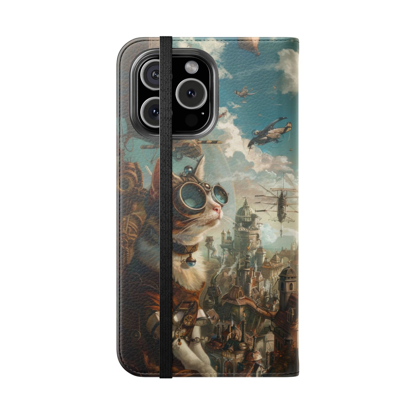 Steampunk Aviator Cat - Wallet Flip Case