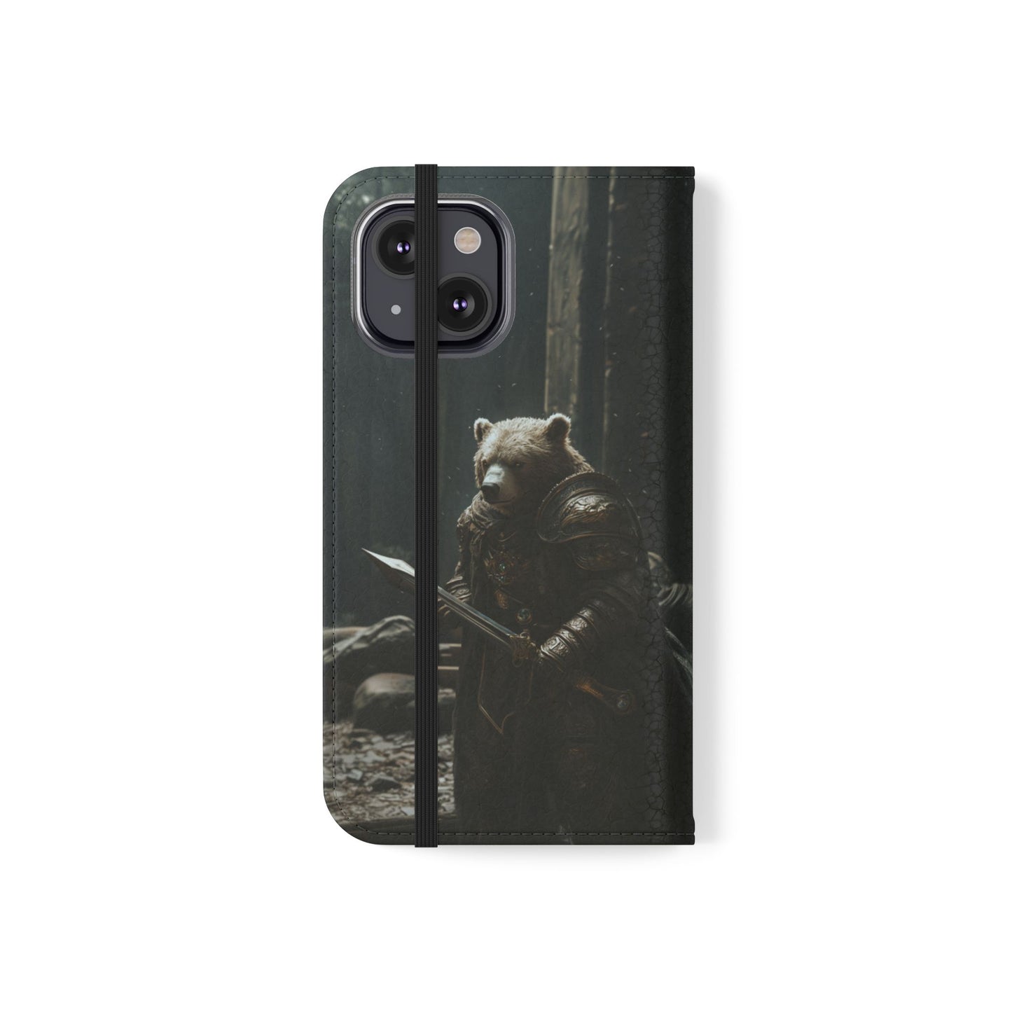 Medieval Bear Warrior Knight - Wallet Flip Case