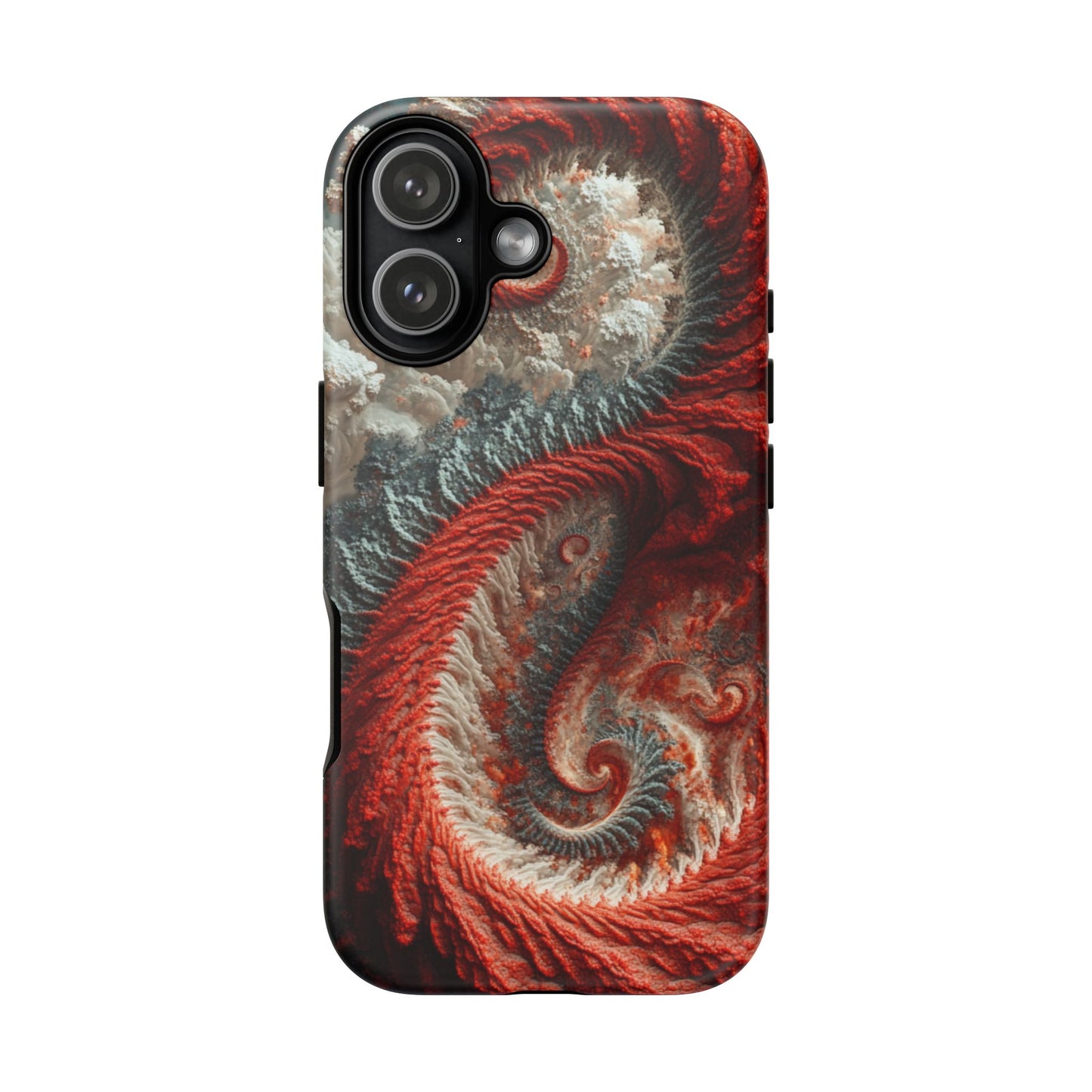 Crimson Spiral Fractal – Tough iPhone Case
