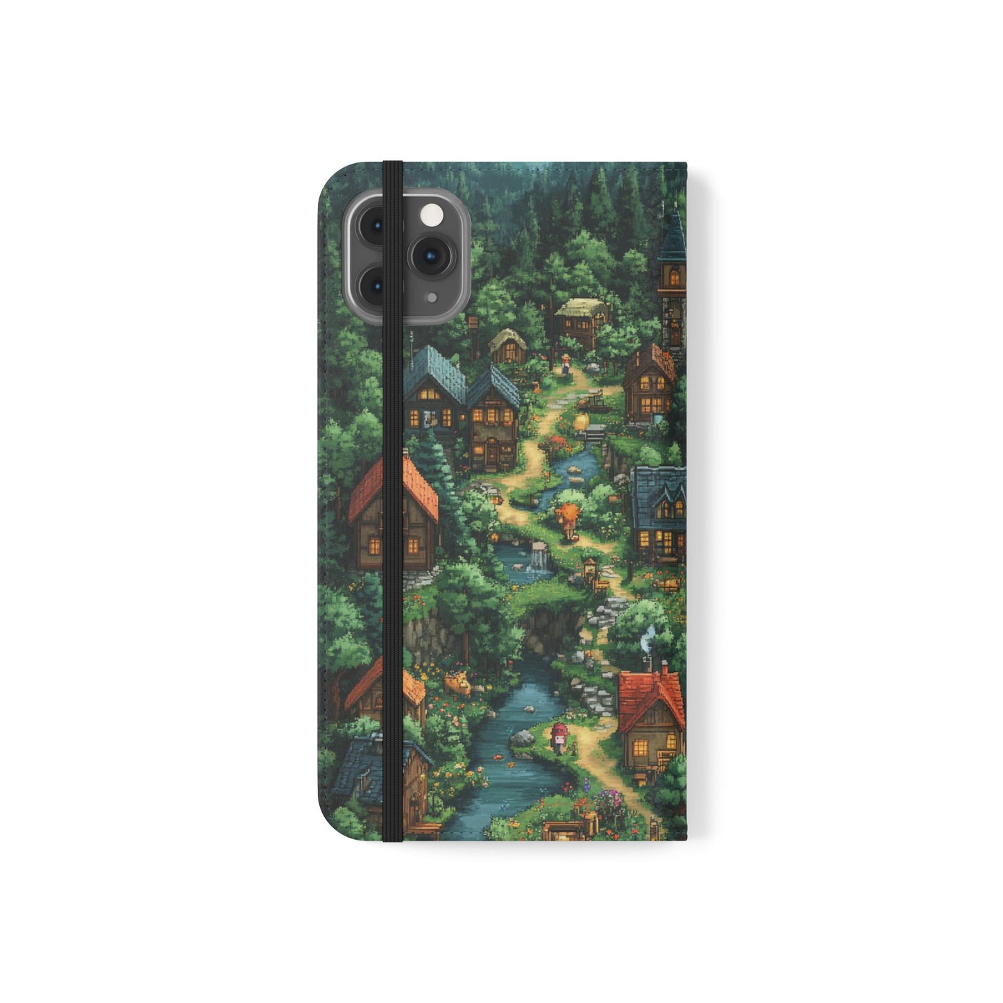 Pixel Forest Hamlet - Wallet Flip Case