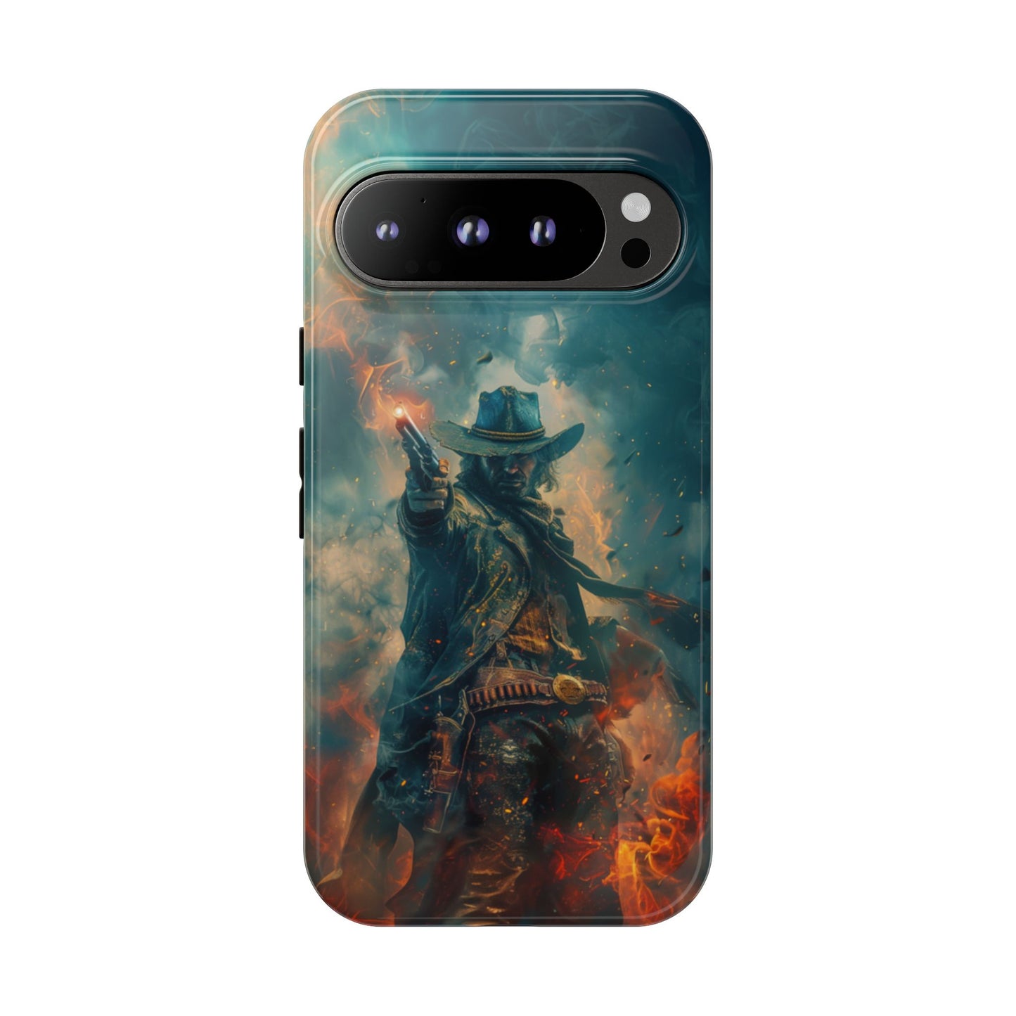 Flaming Outlaw Gunslinger – Tough Google Pixel Case