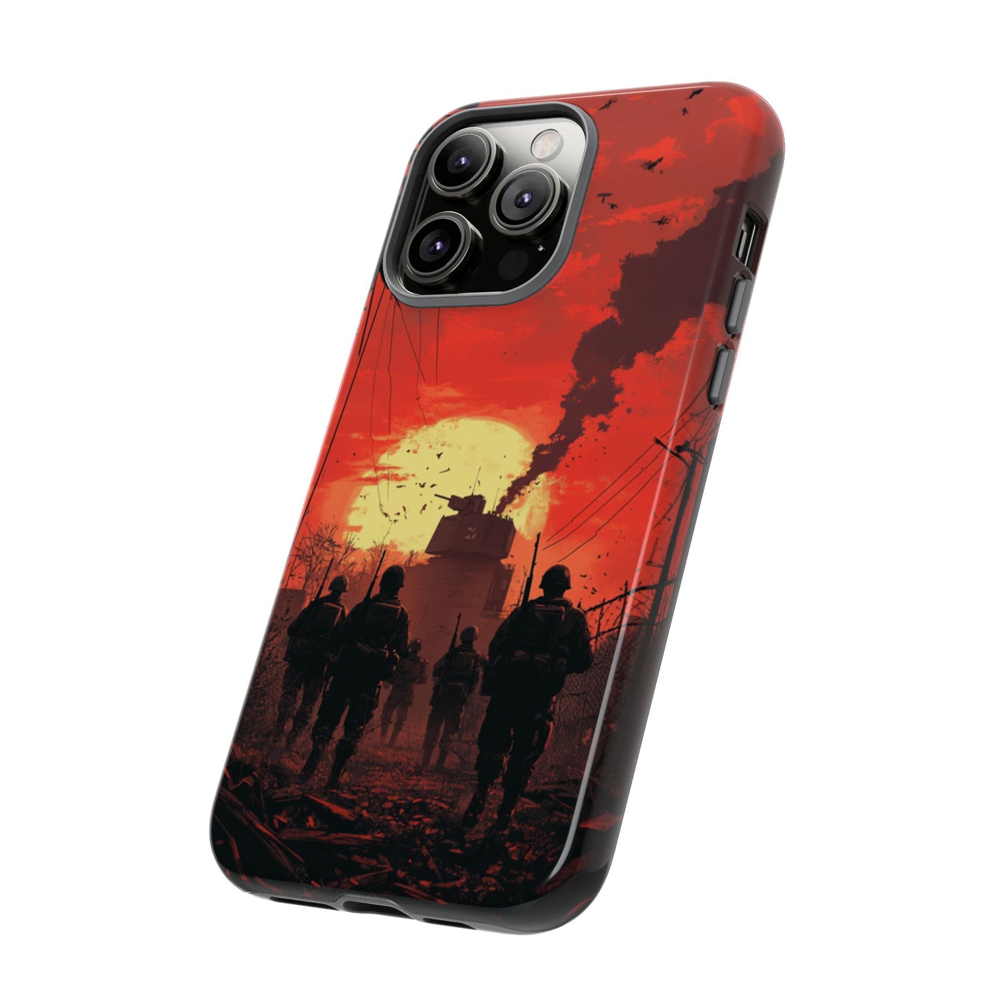 Dystopian Sunset Soldier Phone Case - iPhone, Google Pixel, Samsung Galaxy