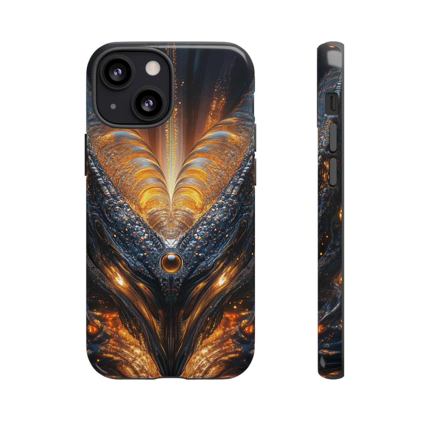 Obsidian Flare Fractal – Tough iPhone Case
