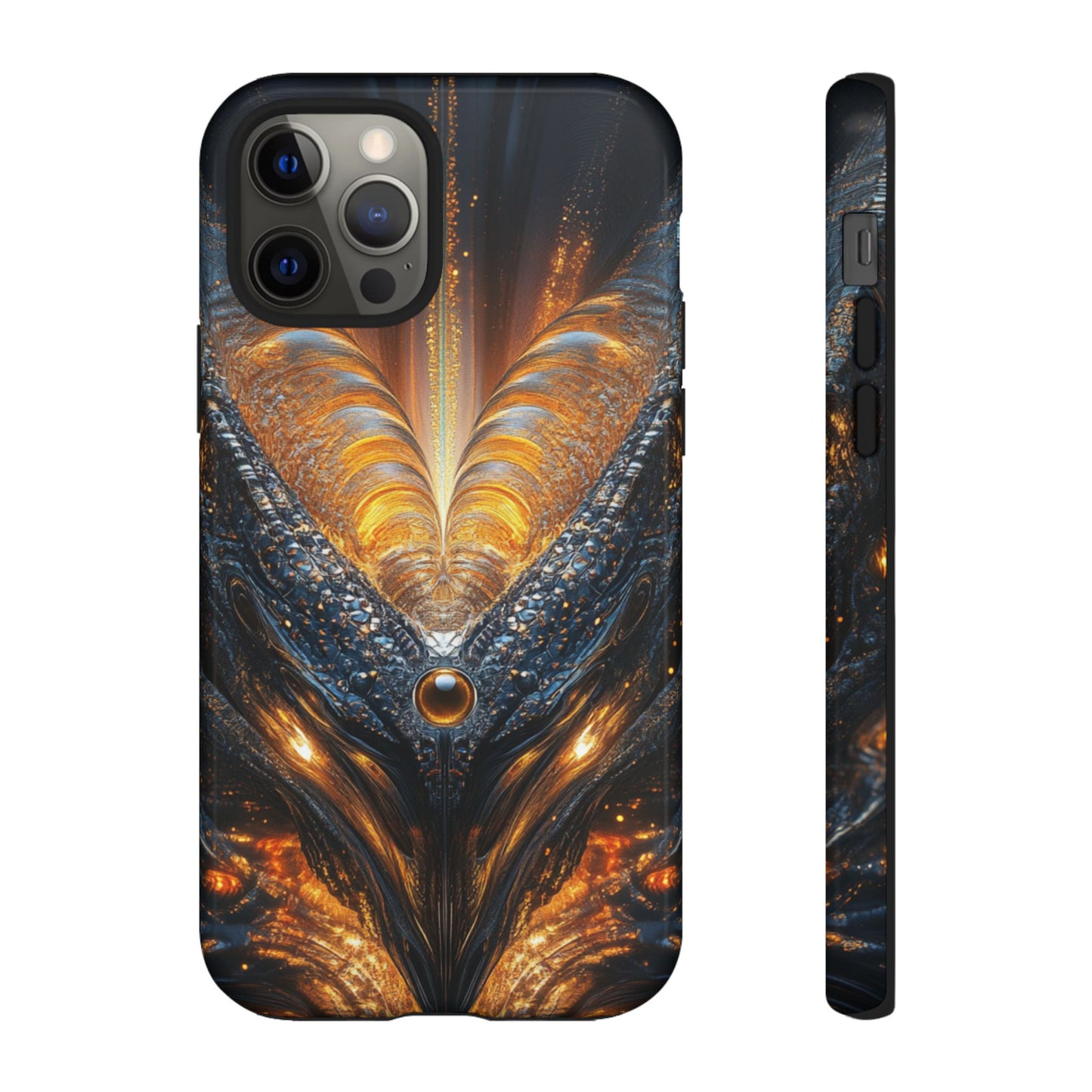 Obsidian Flare Fractal – Tough iPhone Case