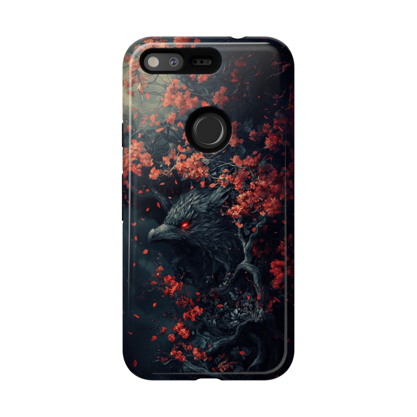 Crimson Raven Bloom – Tough Google Pixel Case